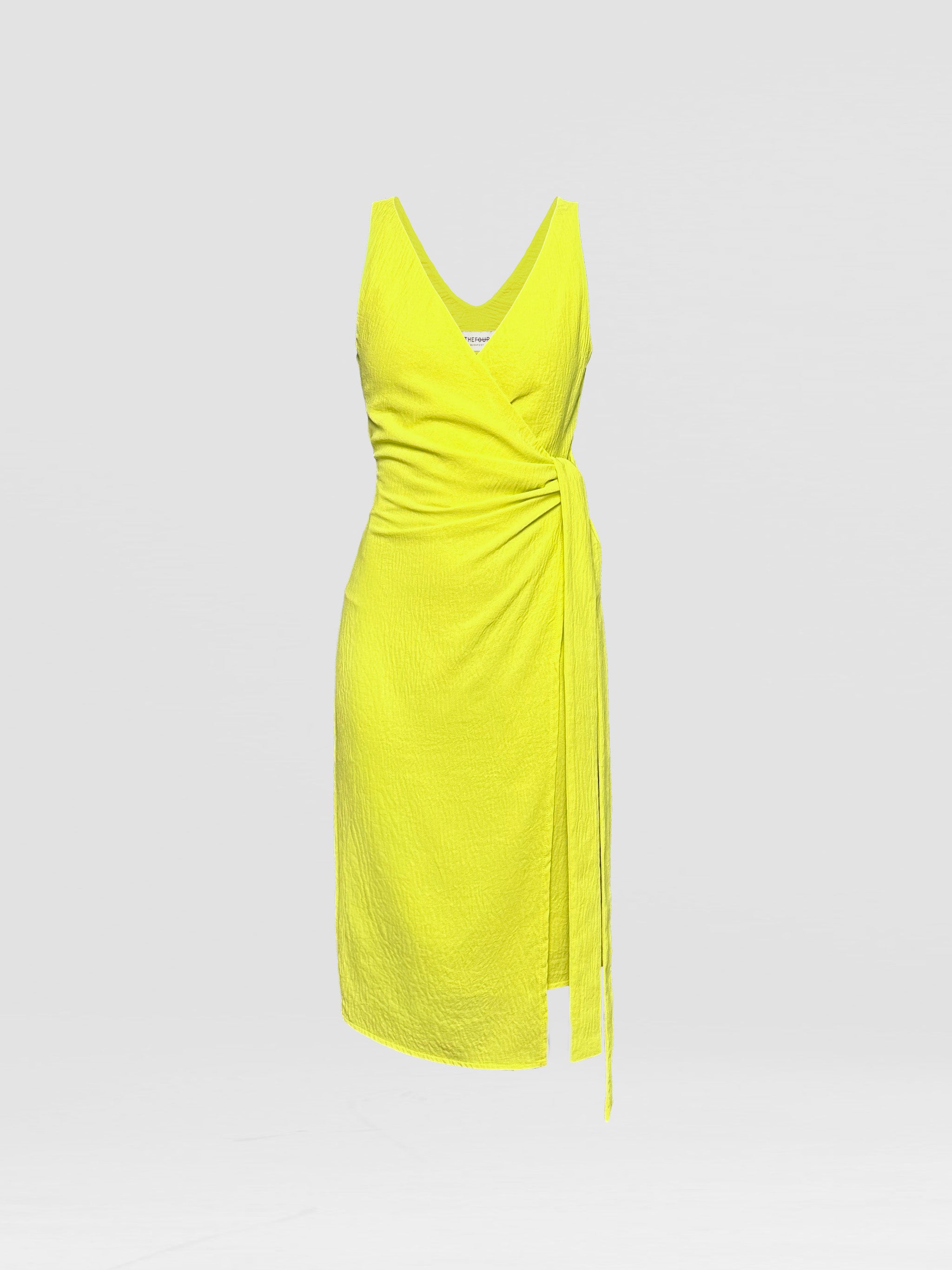 SID WRAP DRESS - CREPE NEON