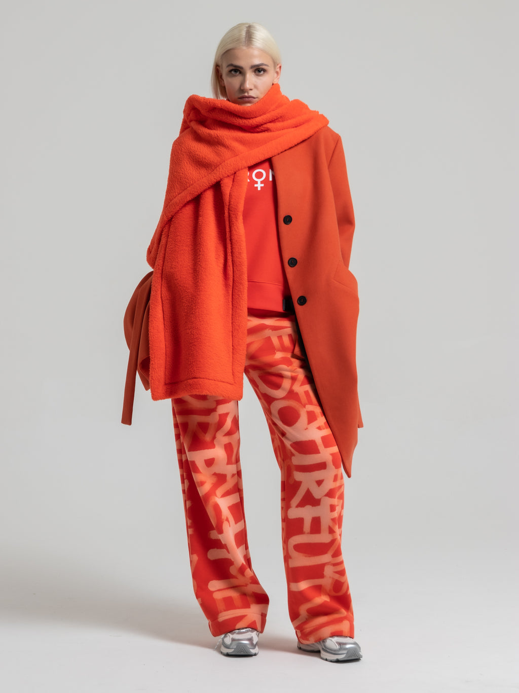 MUSHY FLEECE SCARF - THEFOUR RED