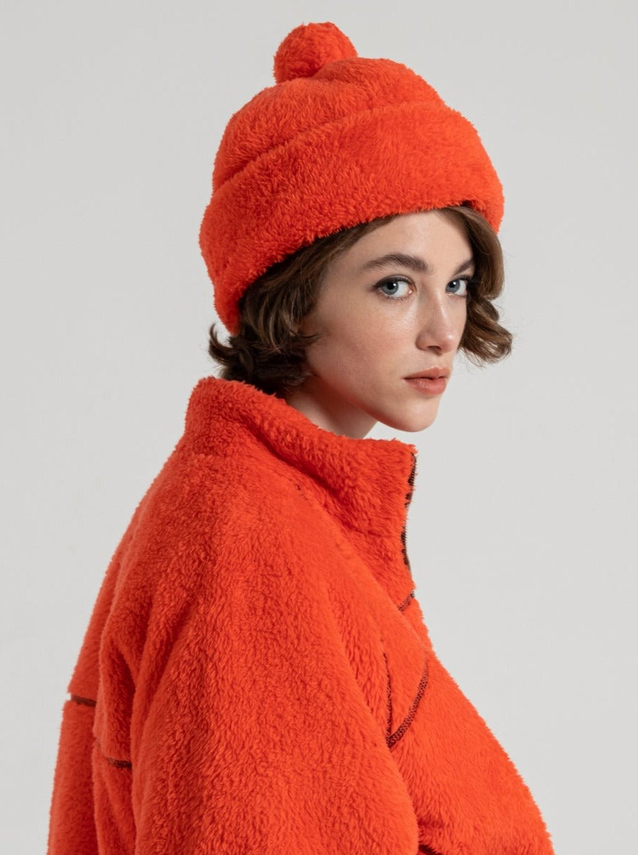 MUSHY POM HAT - THEFOUR RED
