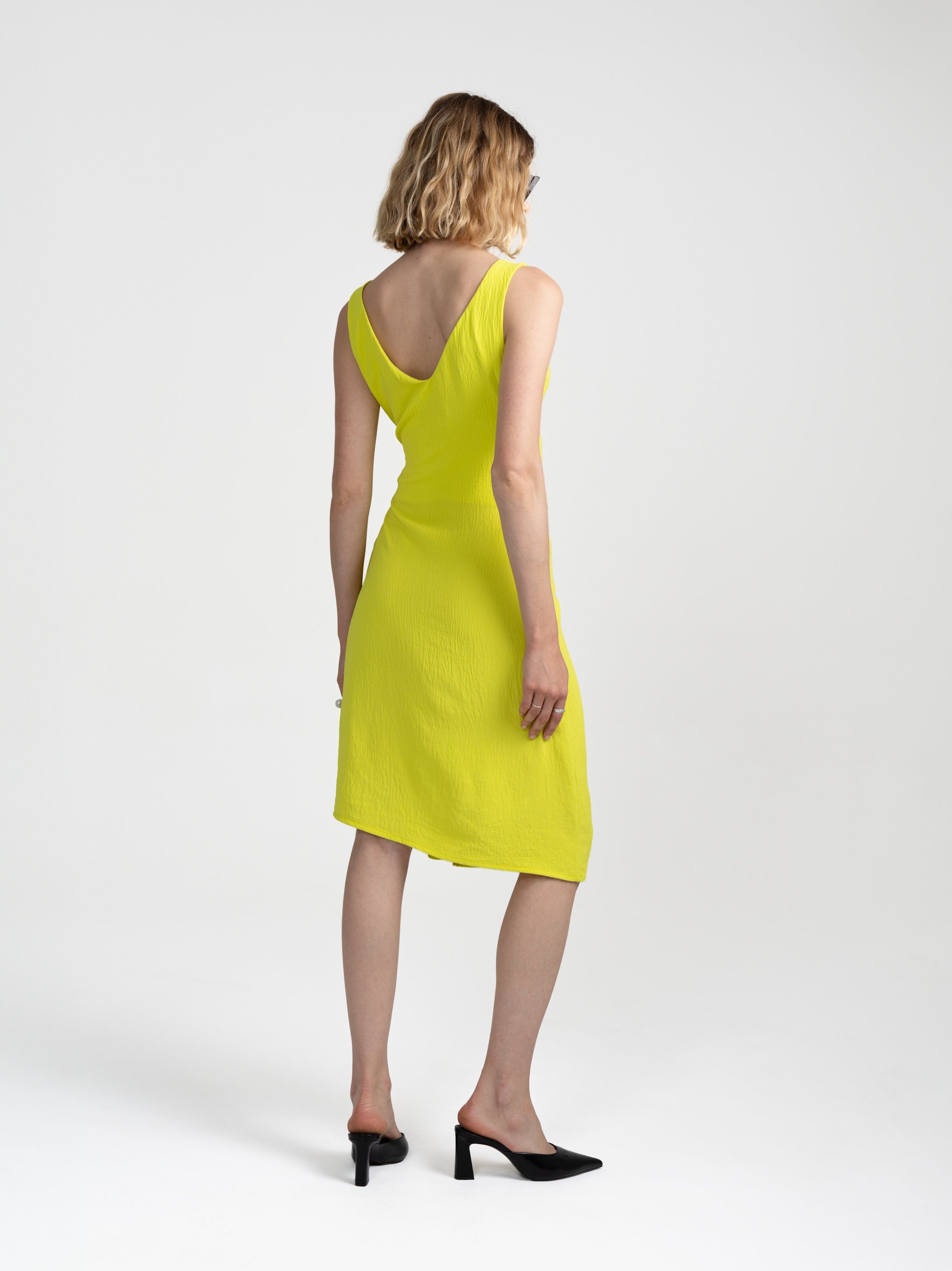 SID WRAP DRESS - CREPE NEON
