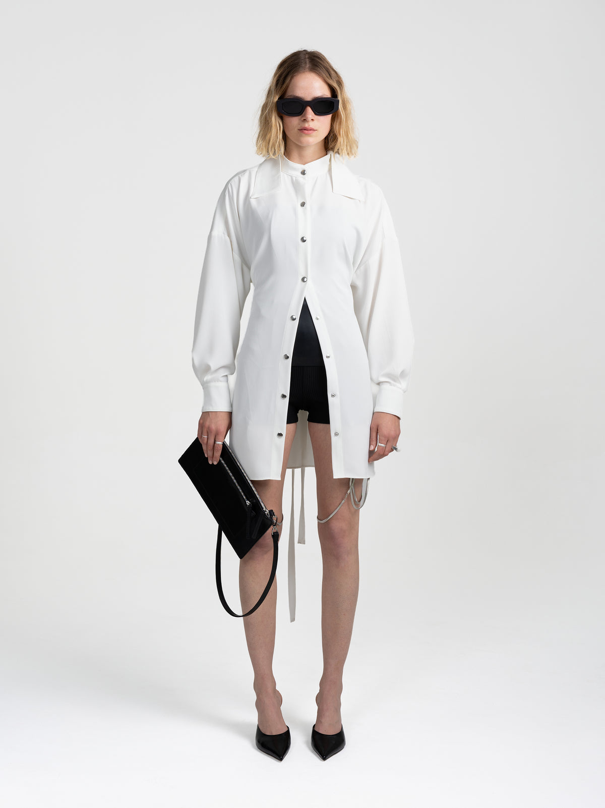 DECON SHIRT DRESS - WHITE