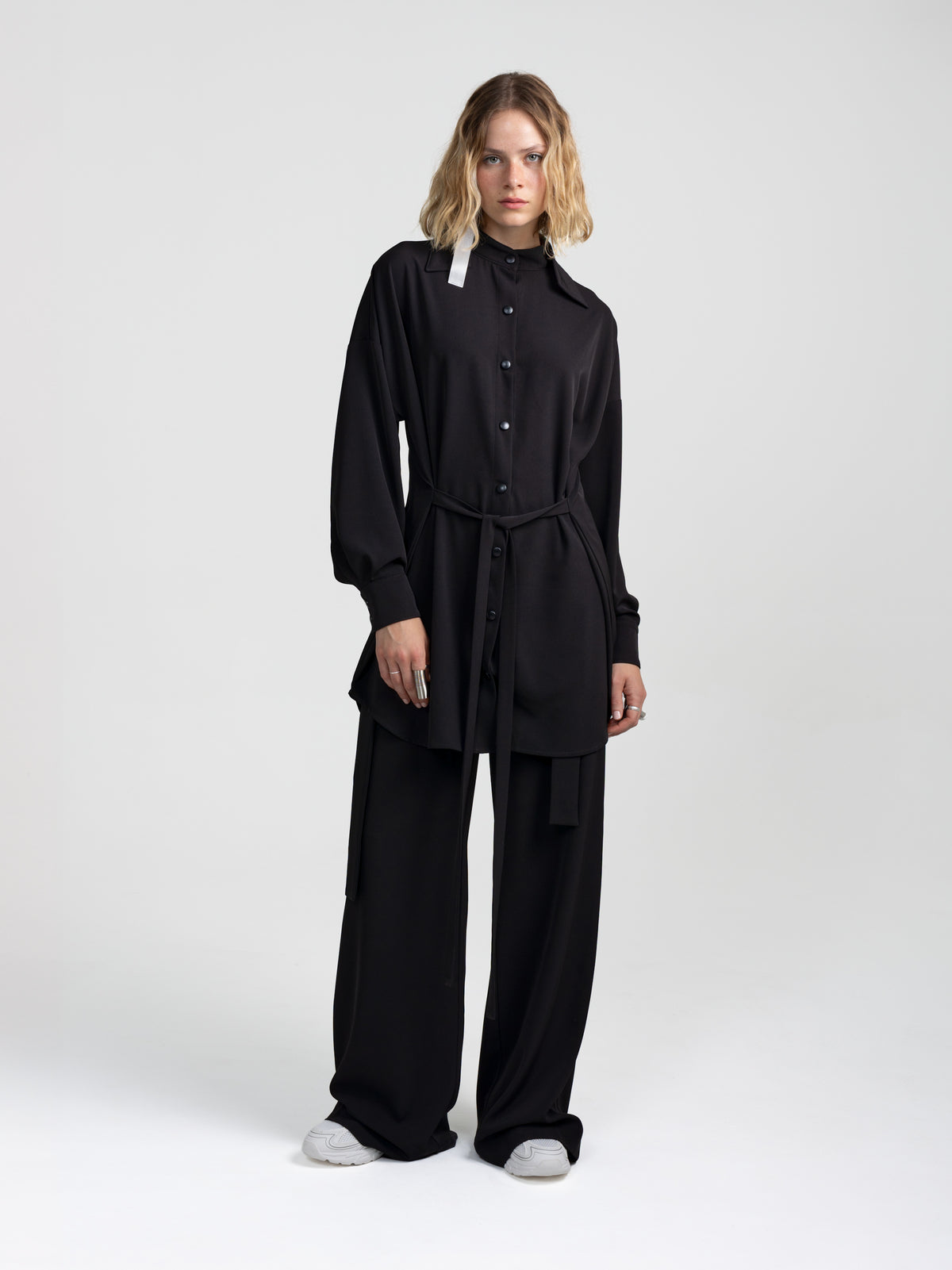 DECON SHIRT DRESS - BLACK