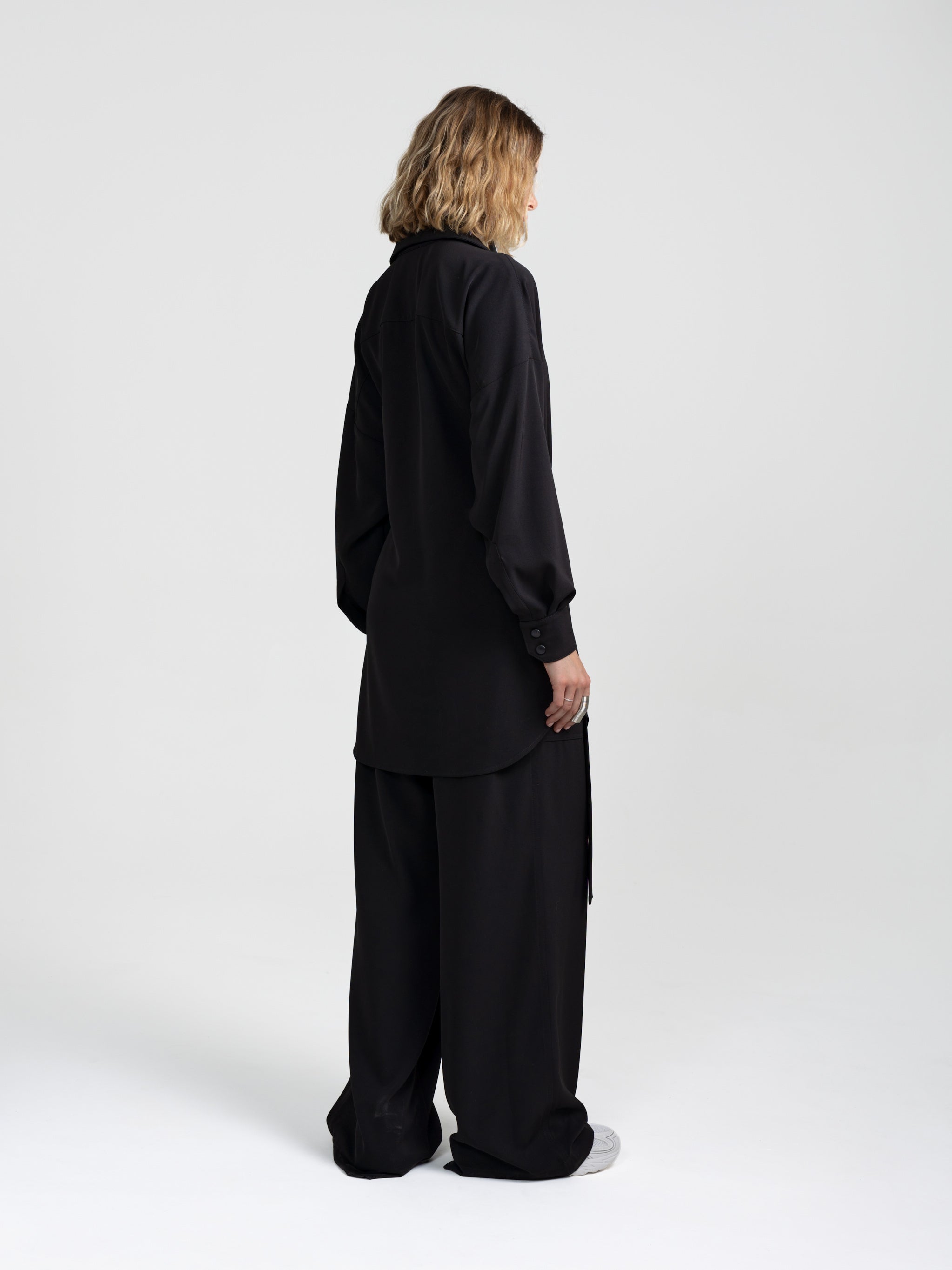 DECON SHIRT DRESS - BLACK