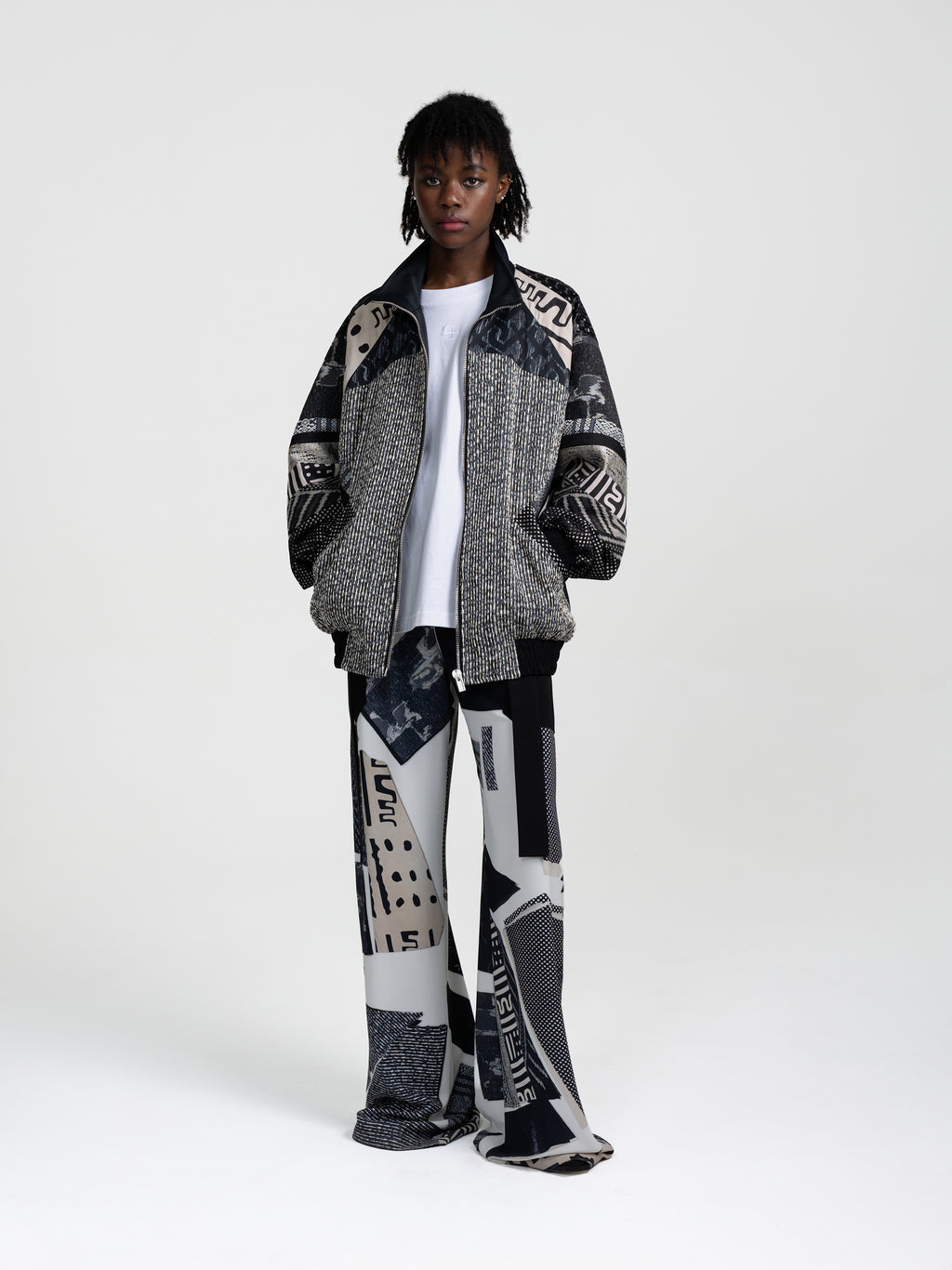 BAND PANTS - REP PRINT BW
