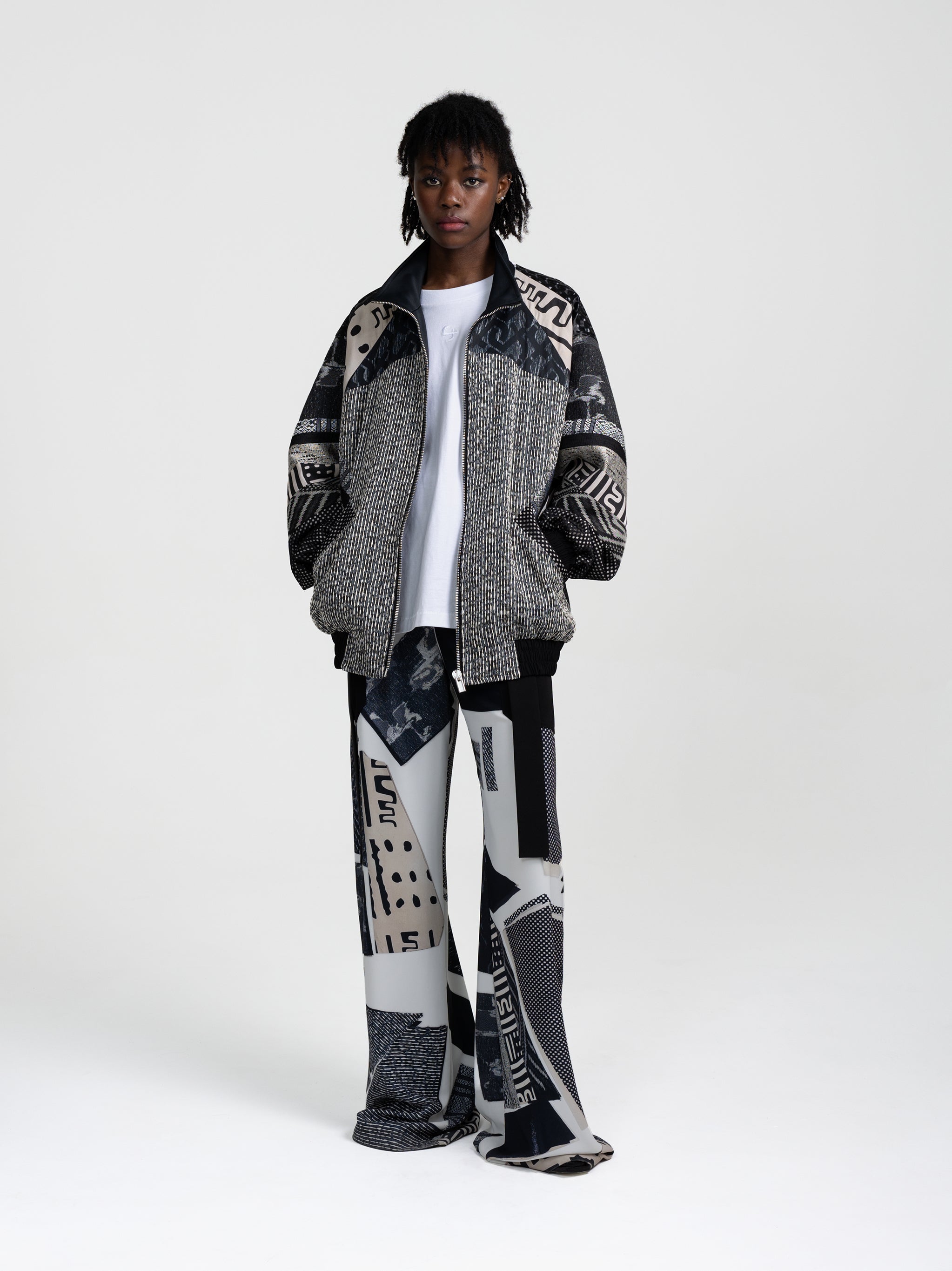 BAND PANTS - REP PRINT BW