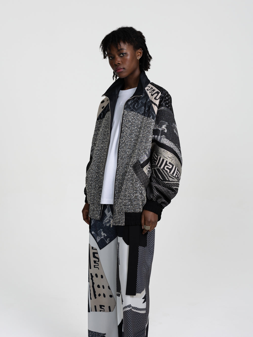 BAND PANTS - REP PRINT BW