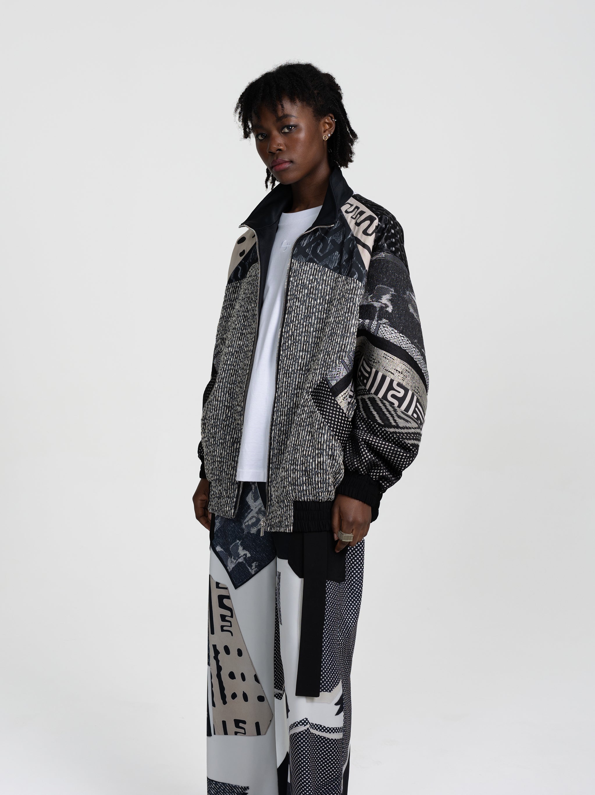 BAND PANTS - REP PRINT BW