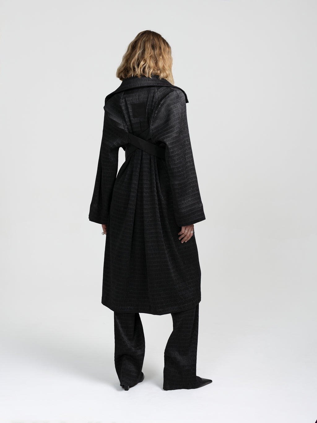 WAVE PANTS - PLISSÉ BLACK