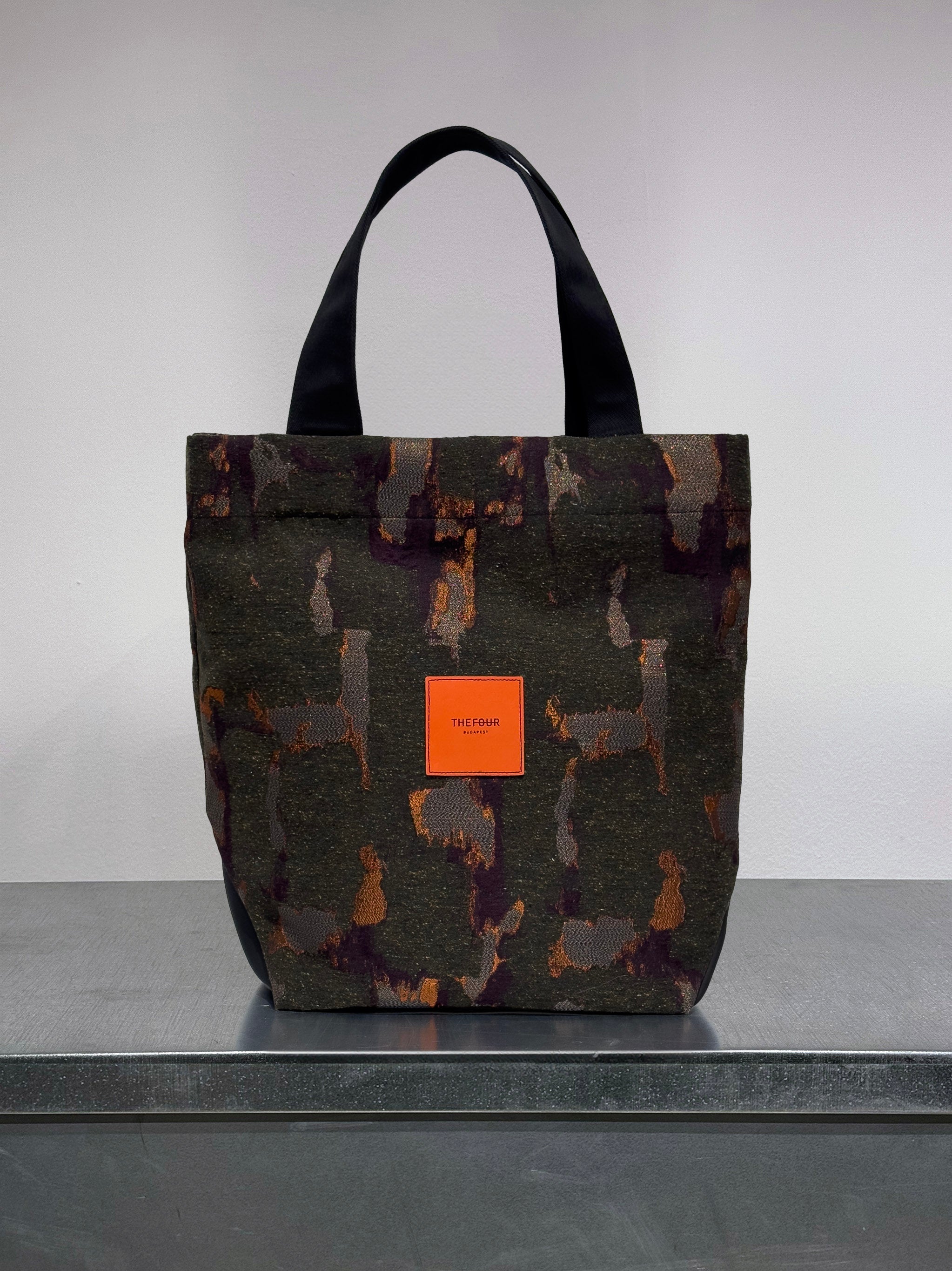 AIDA TOTE BAG - METALLIC MOSS GREEN