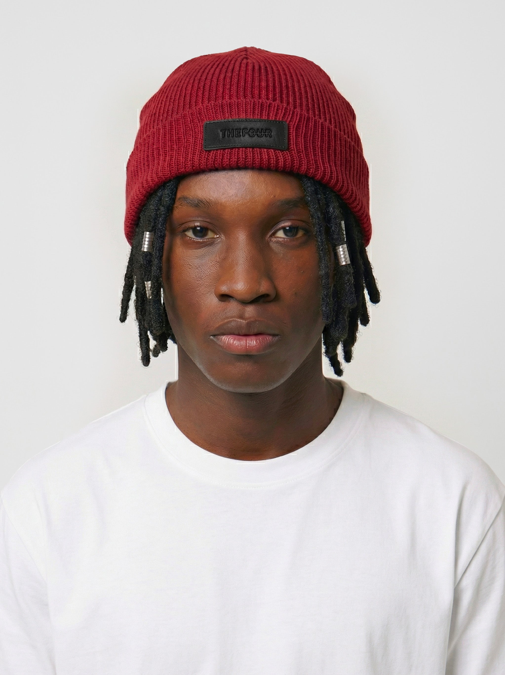 BASE BEANIE - FIREBRICK BLACK