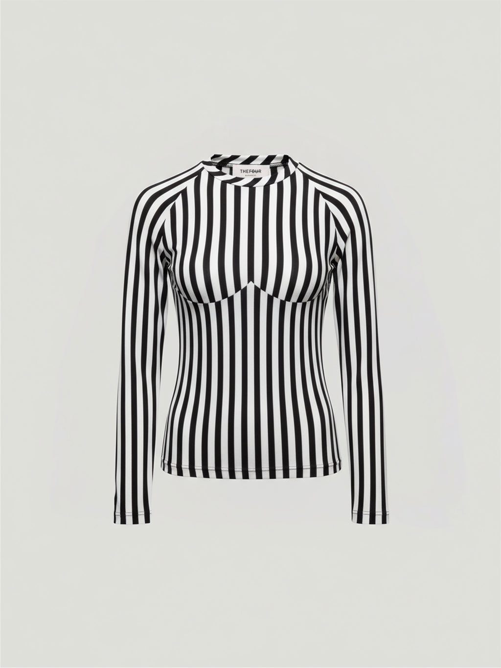 CONTOUR TOP - BLACK WHITE