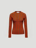 CONTOUR TOP - ORANGE BLACK