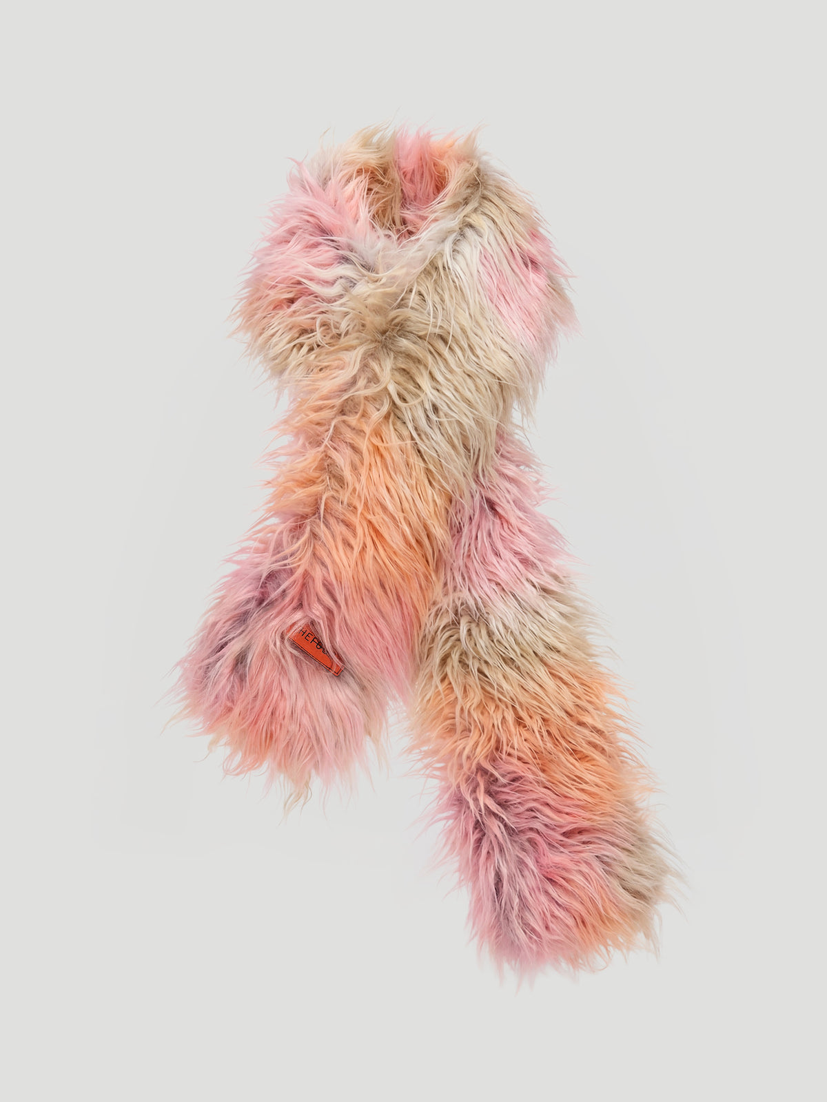 SERPENT SCARF - FAUXFUR BEIGE-PINK