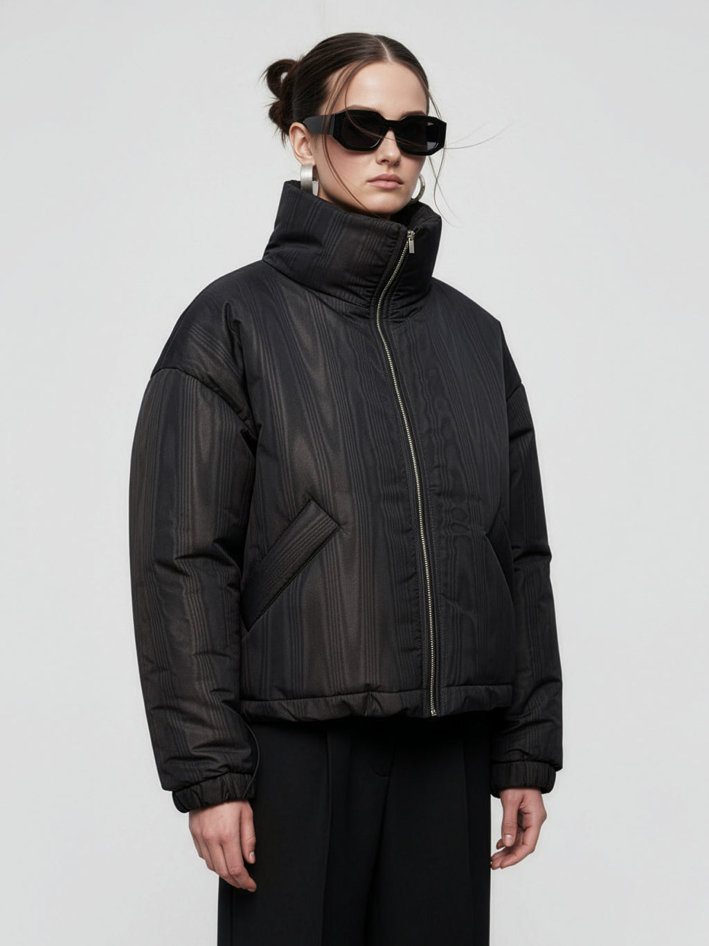 LOWA PUFFER JACKET - BLACK MOIRE