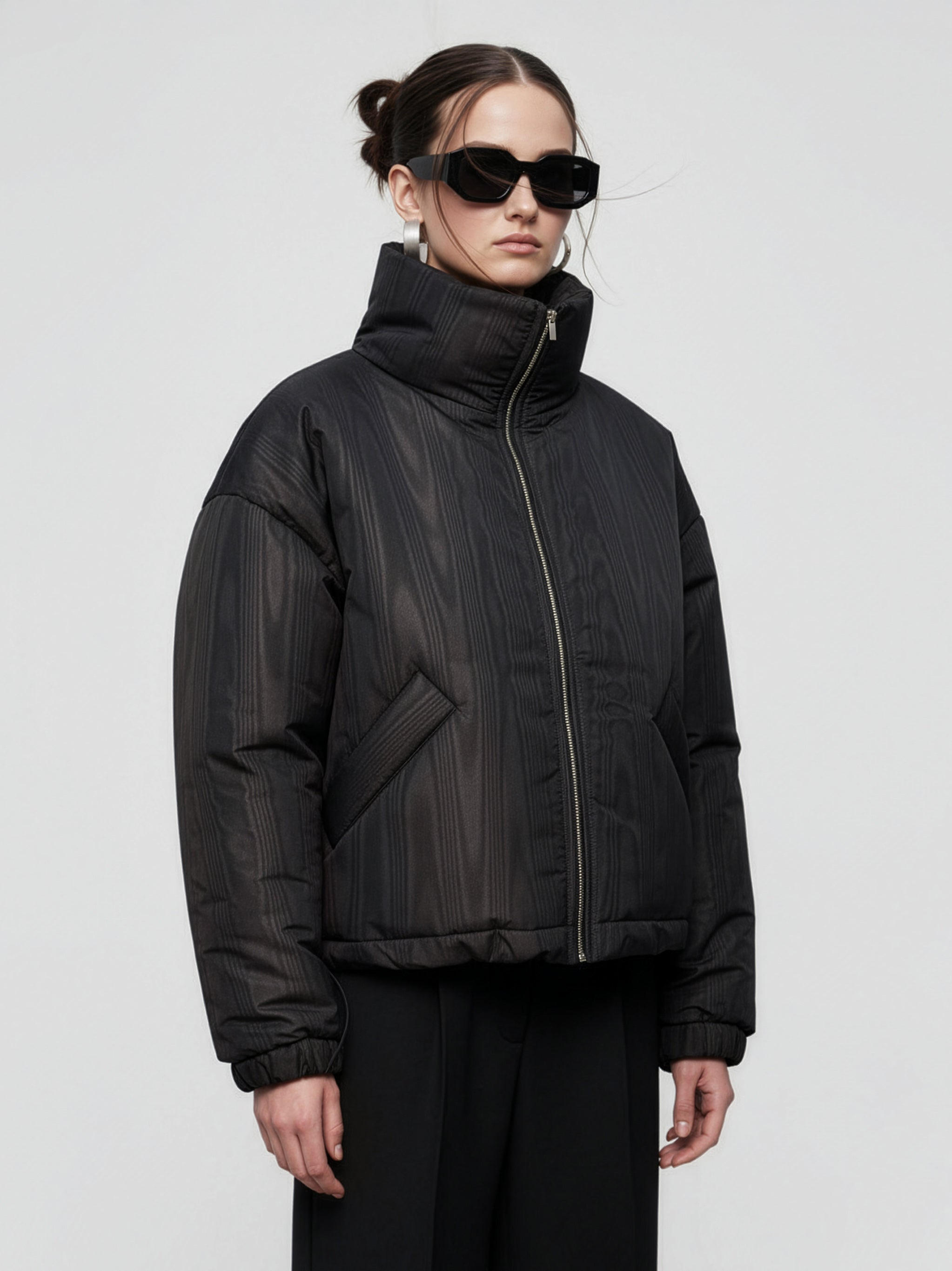 LOWA PUFFER JACKET - BLACK MOIRE