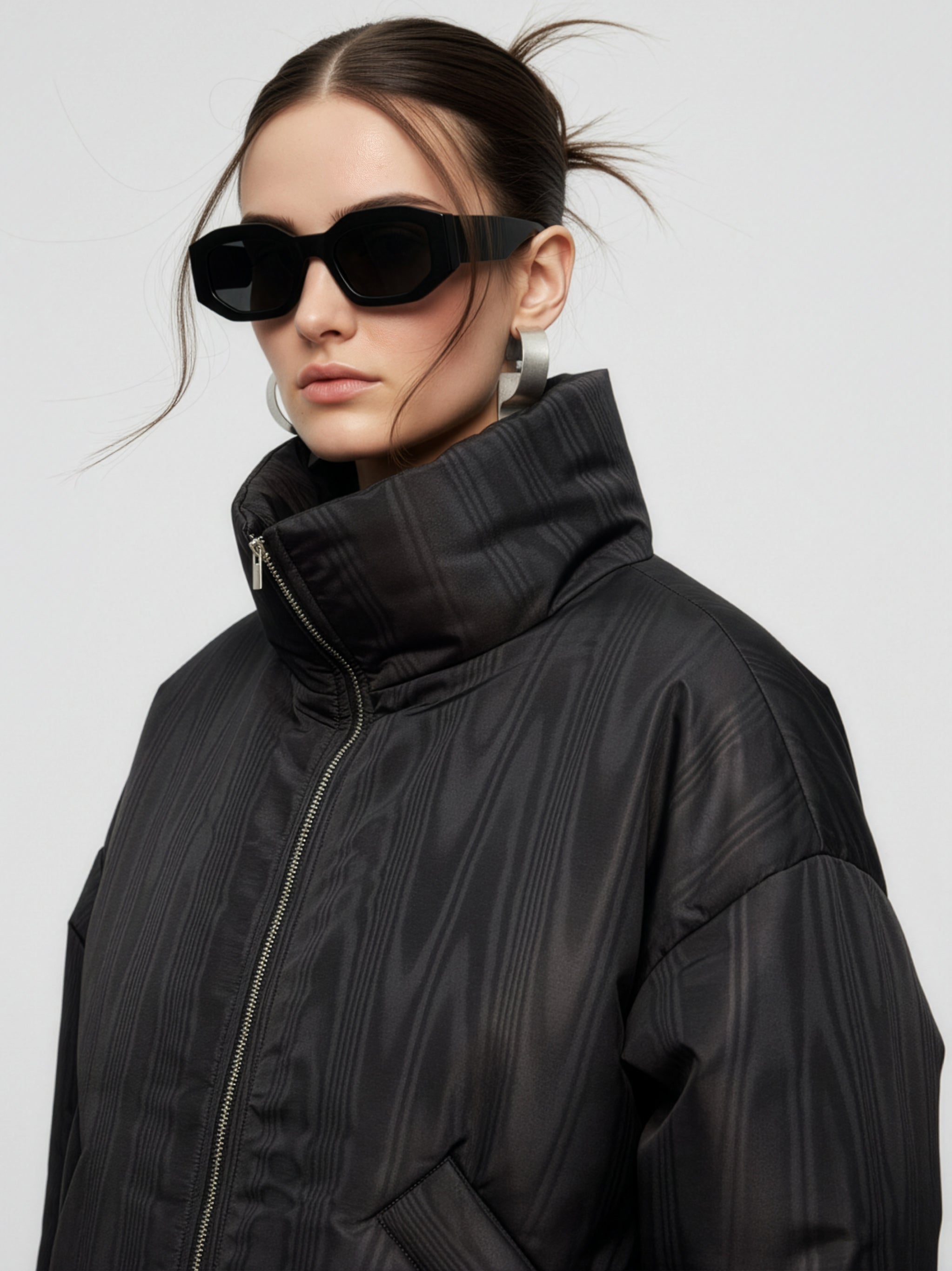 LOWA PUFFER JACKET - BLACK MOIRE