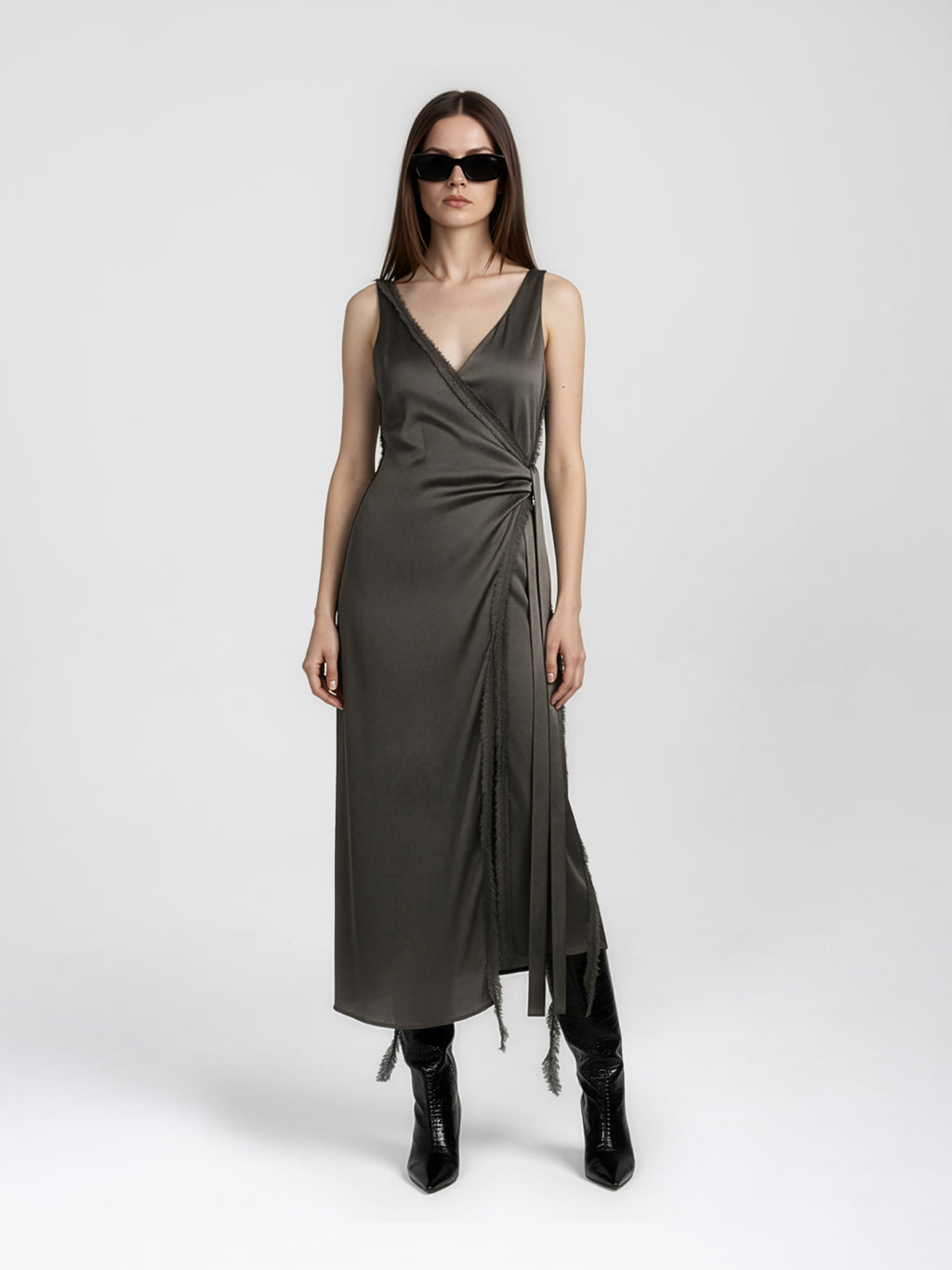 SIDRON DRESS - DARK GREEN