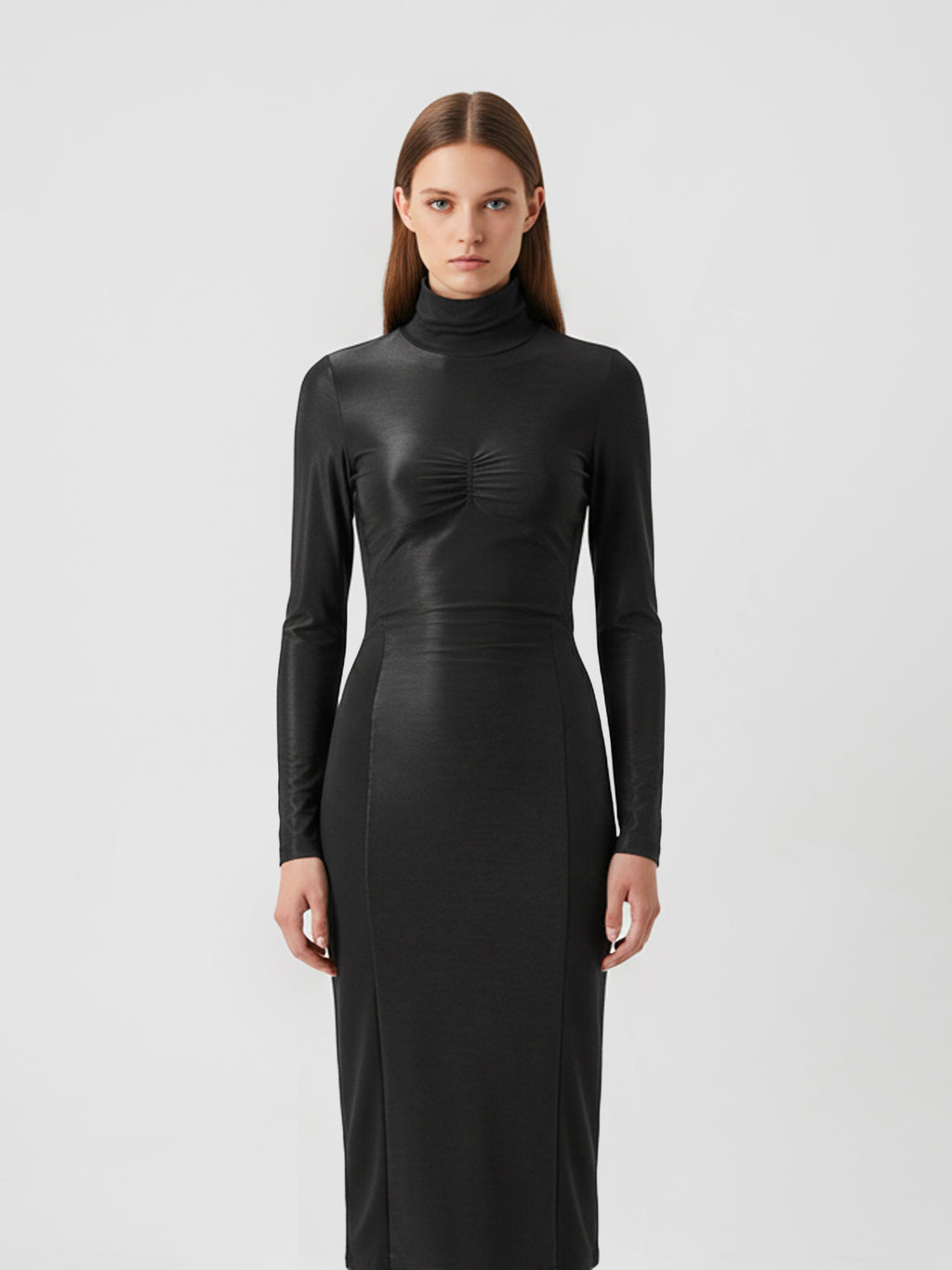 SISKIN MIDI DRESS - NOIRE BLACK