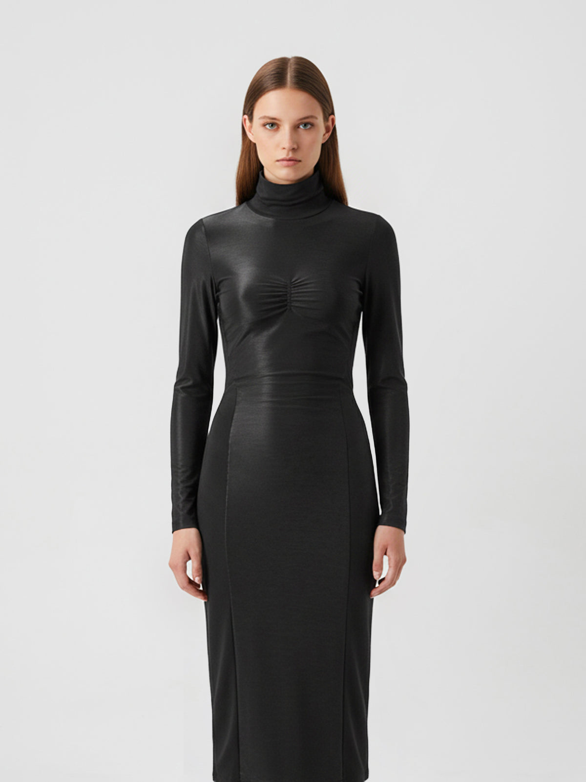SISKIN MIDI DRESS - NOIRE BLACK