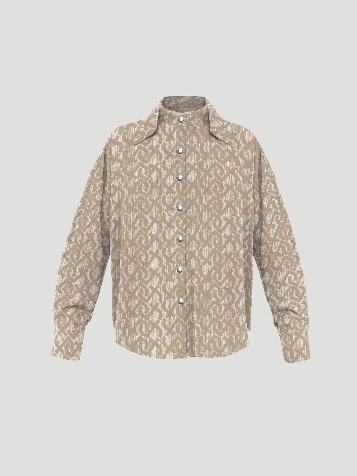 DECON SHIRT - SIGN PRINT BEIGE