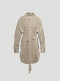 DECON SHIRT DRESS - SIGN PRINT BEIGE