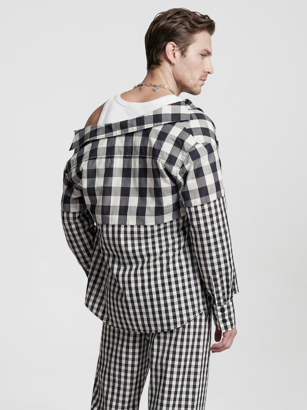 HORIZON SHIRT - CHECKED BLACK + WHITE
