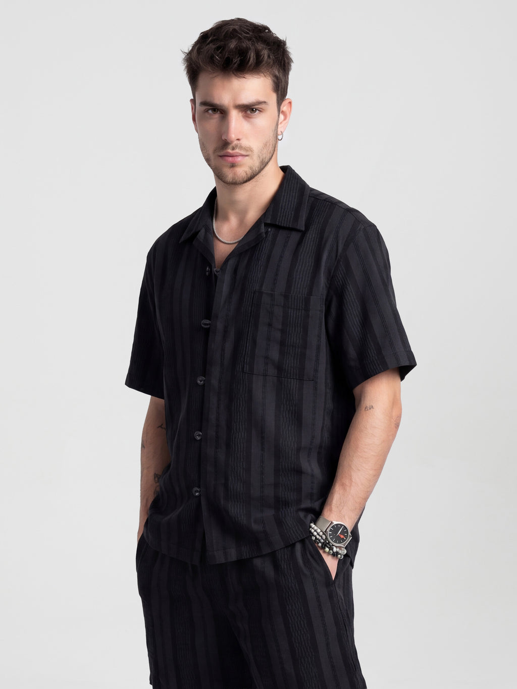 MAISH SHIRT - BLACK STRIPED
