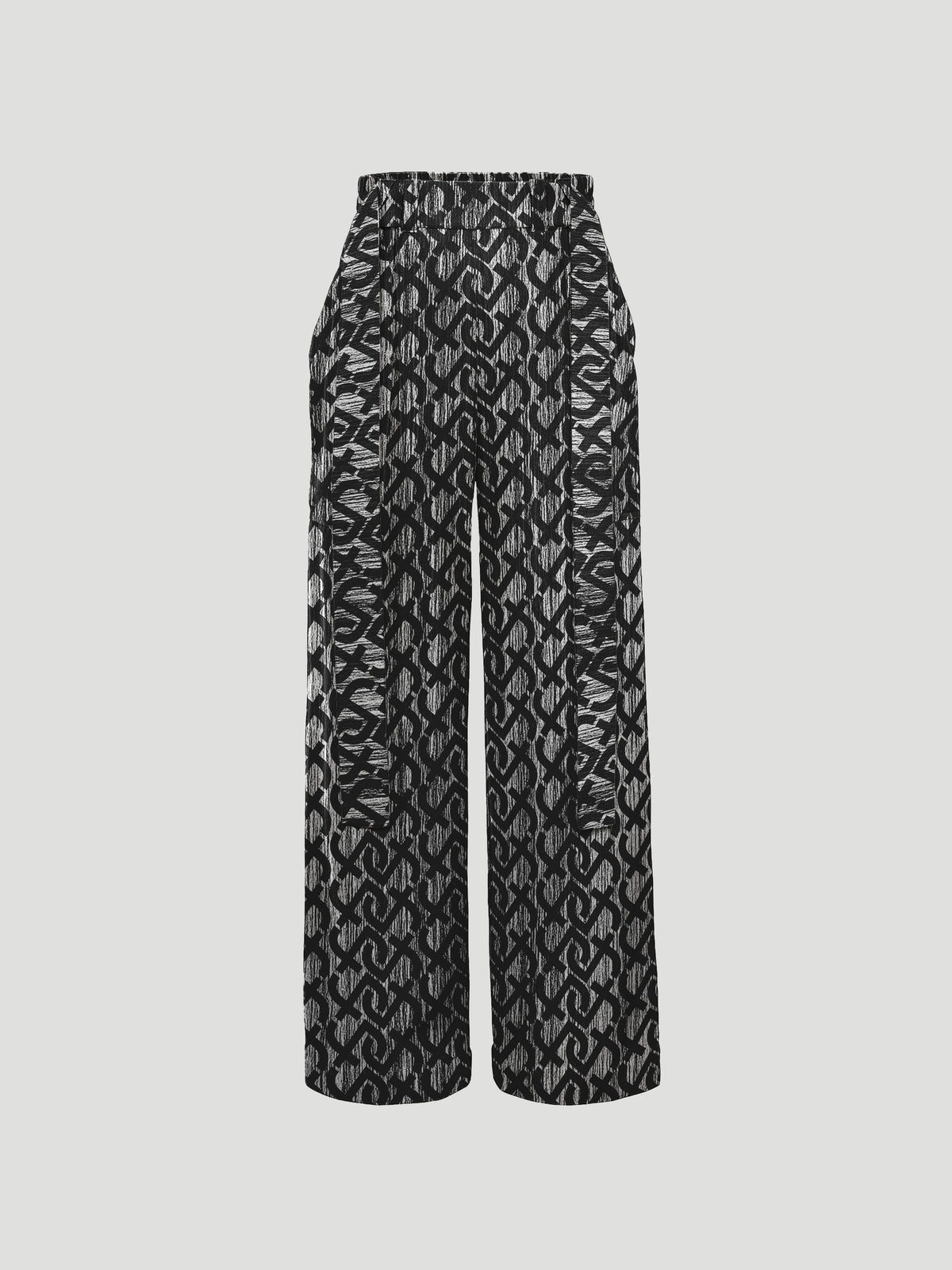 BAND PANTS - SIGN PRINT BLACK