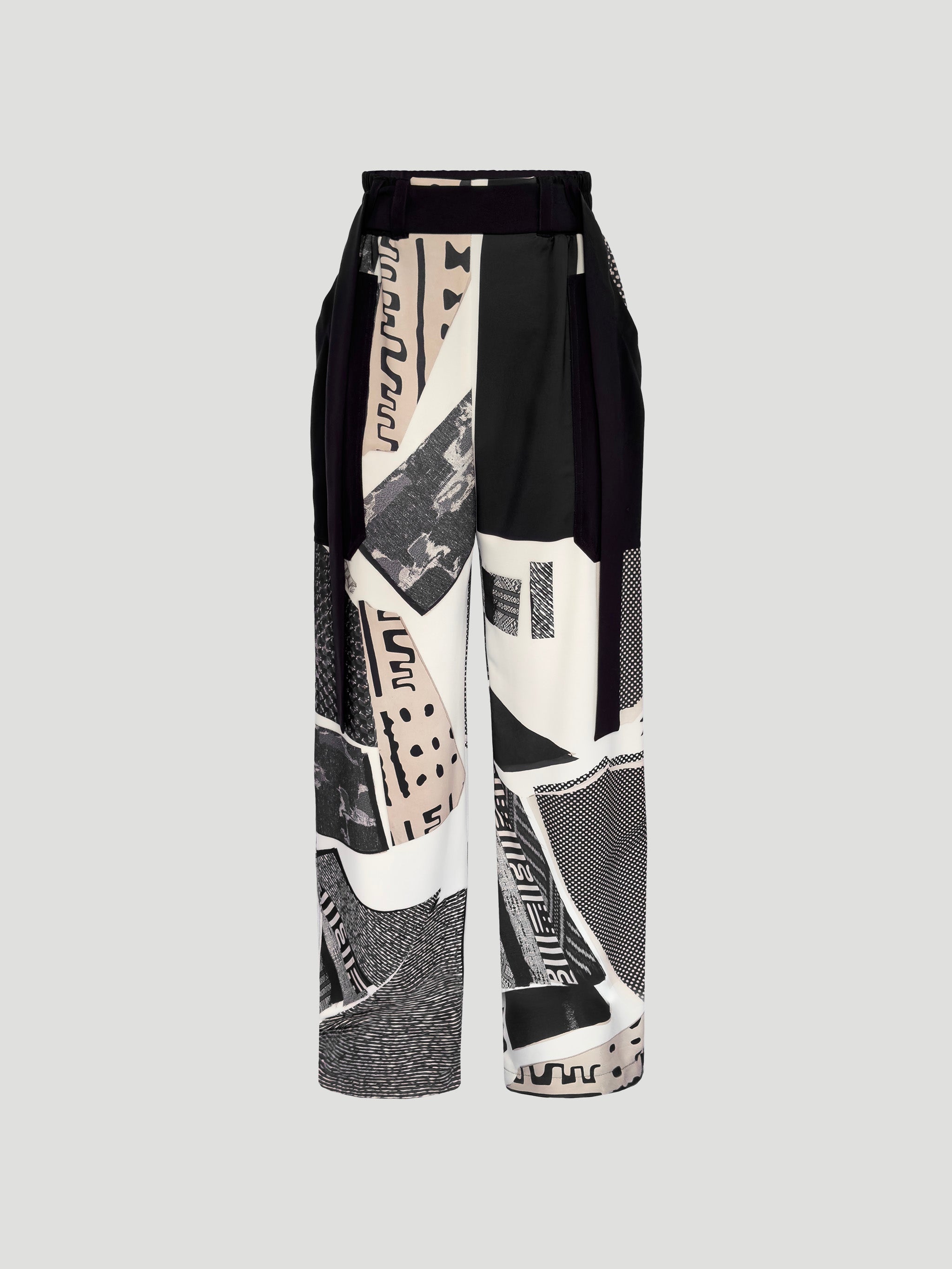 BAND PANTS - REP PRINT BW
