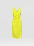 SID WRAP DRESS - CREPE NEON