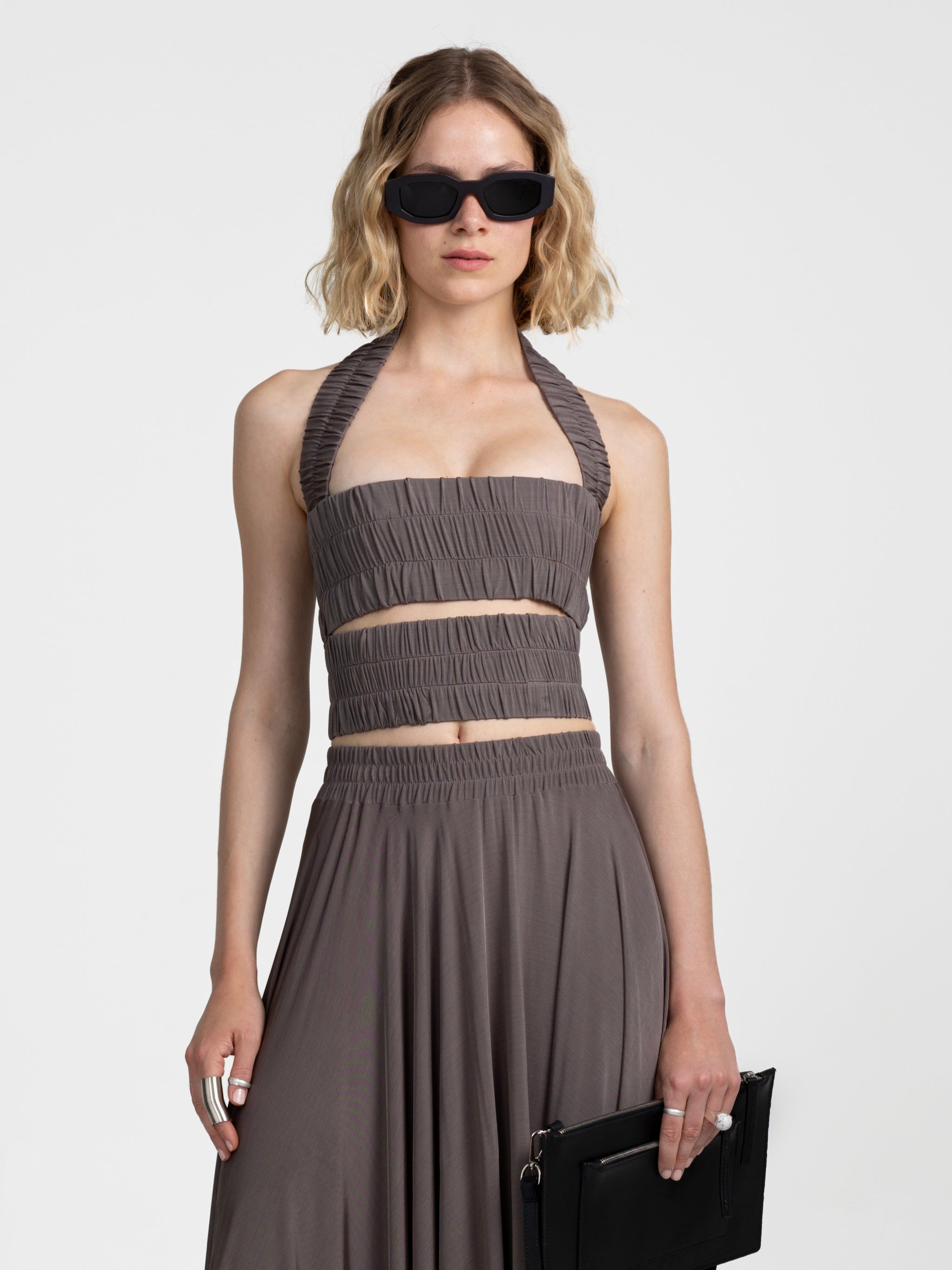 BAND TOP - TAUPE