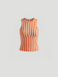 CONTOUR TANK TOP - BEIGE ORANGE