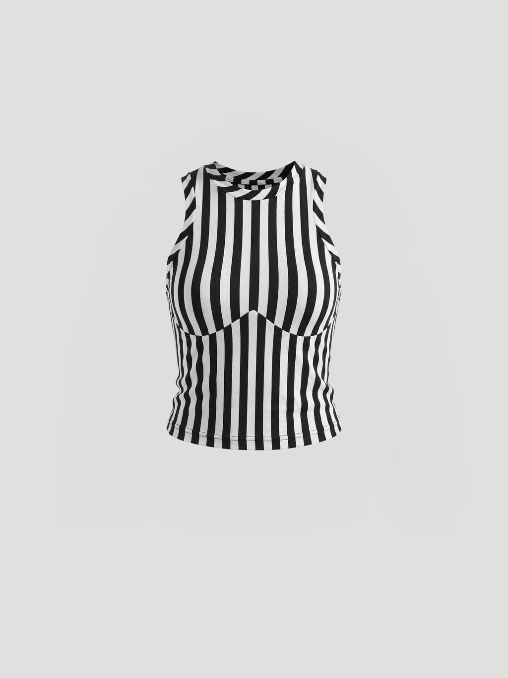CONTOUR TANK TOP - BLACK WHITE