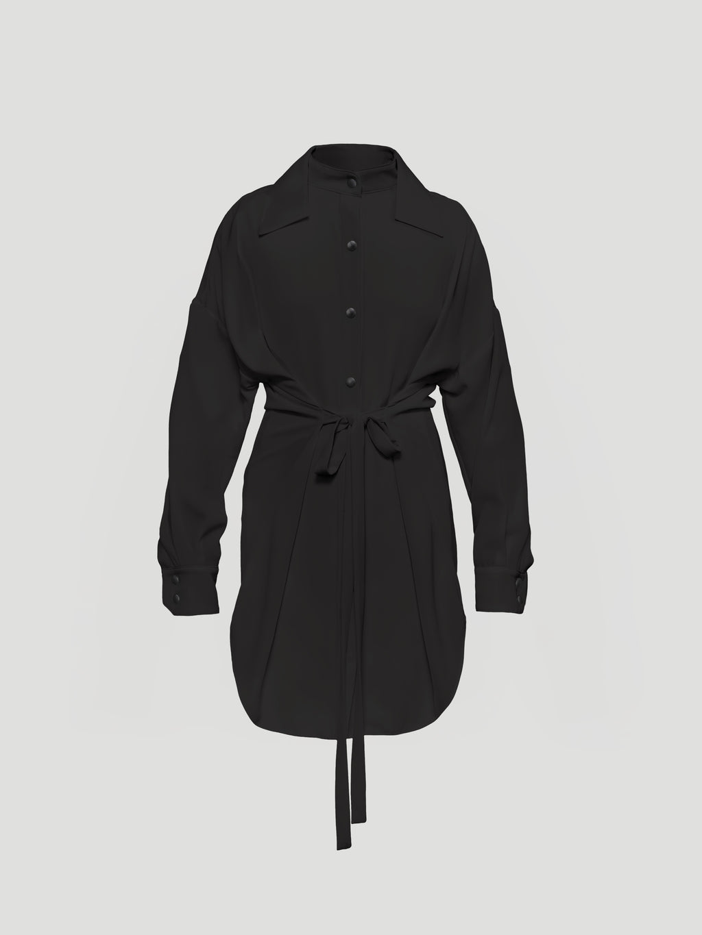 DECON SHIRT DRESS - BLACK
