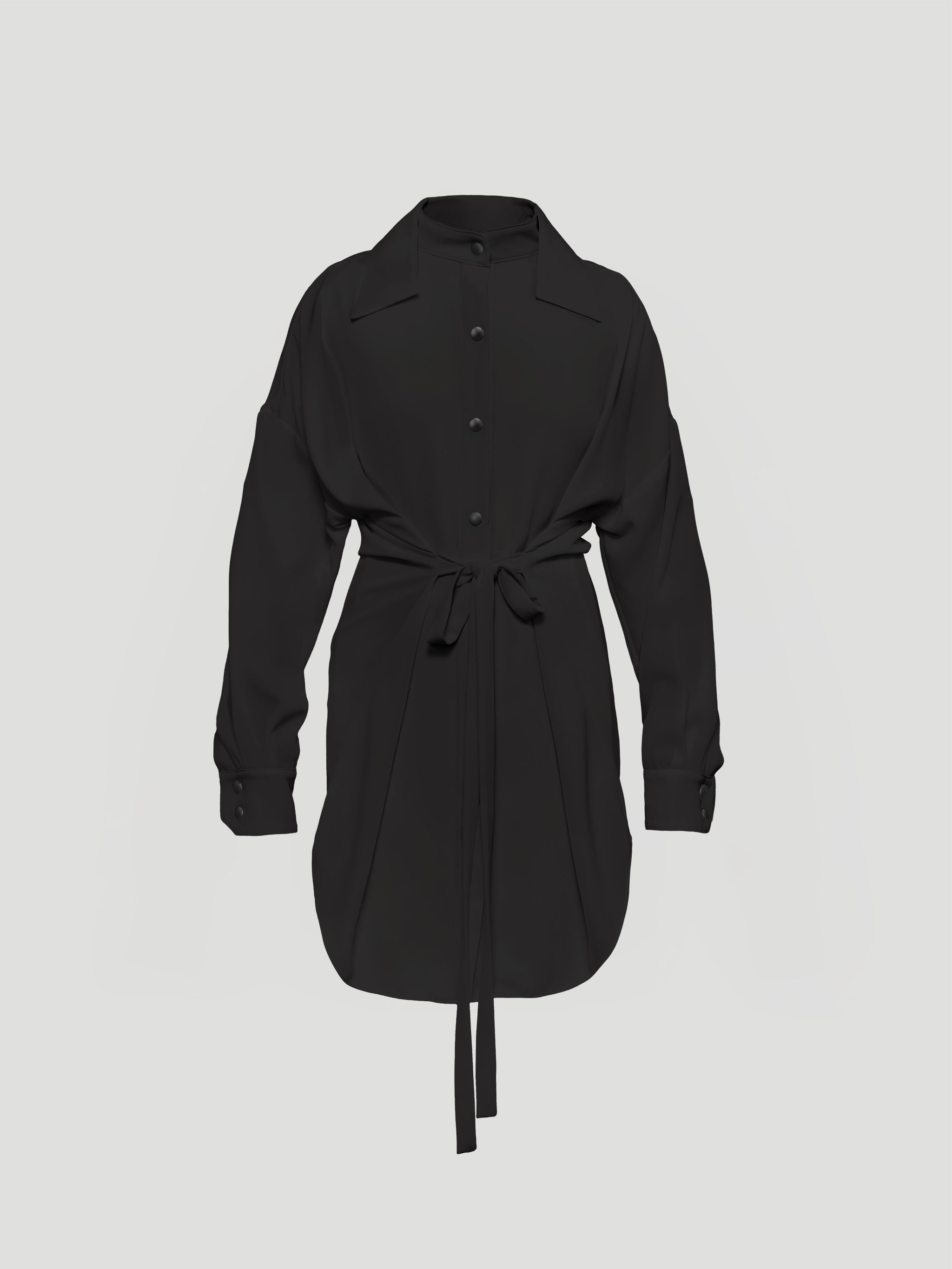 DECON SHIRT DRESS - BLACK