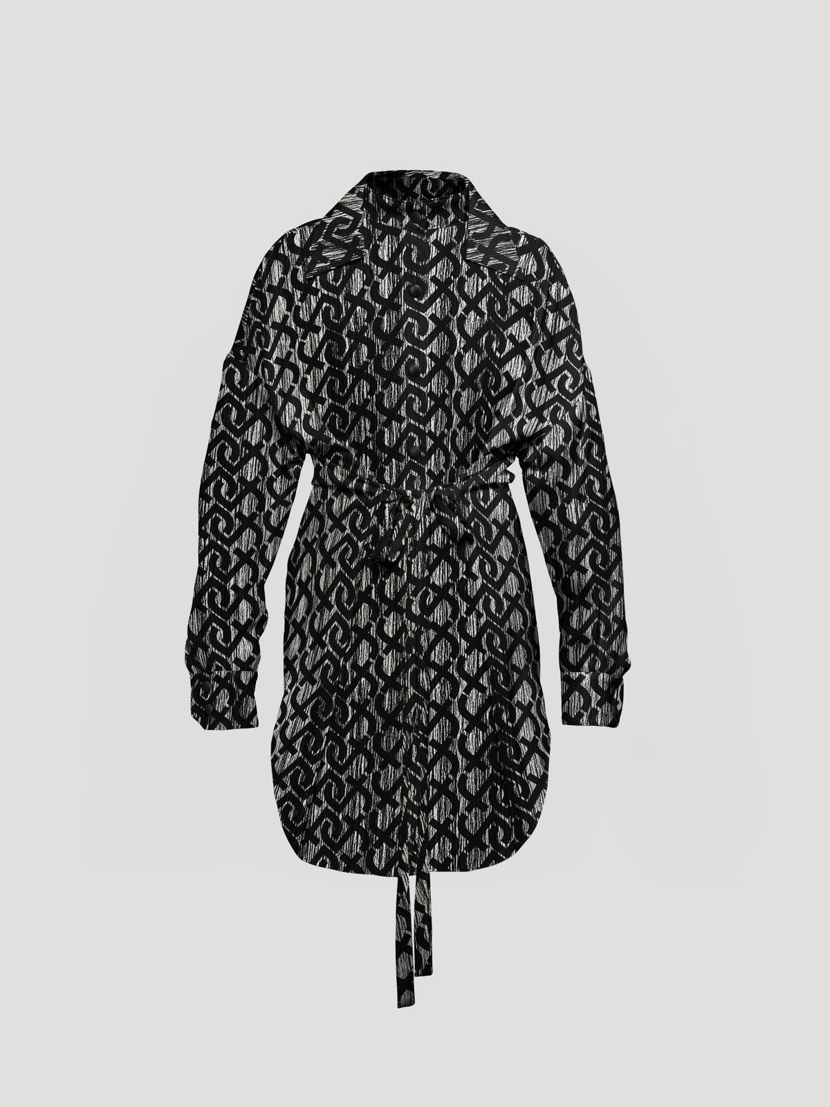 DECON SHIRT DRESS - SIGN PRINT-1