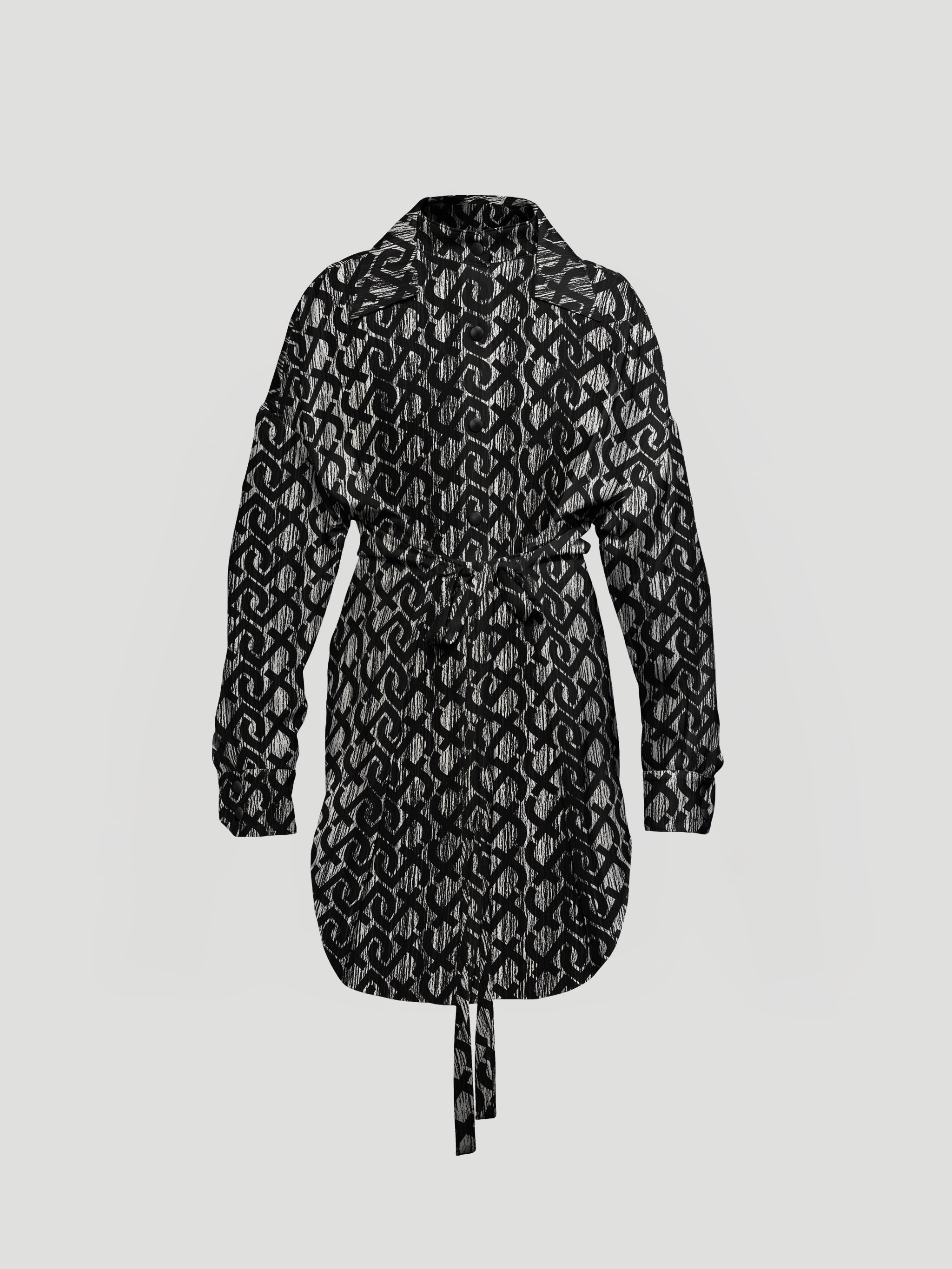 DECON SHIRT DRESS - SIGN PRINT-1