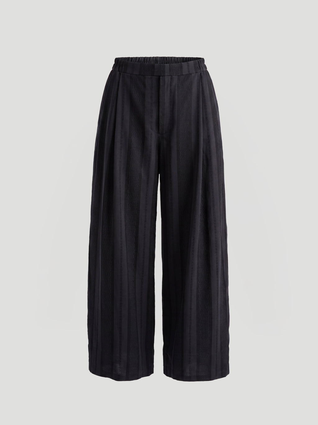 DON PLEATED PANTS - STRIPED BLACK