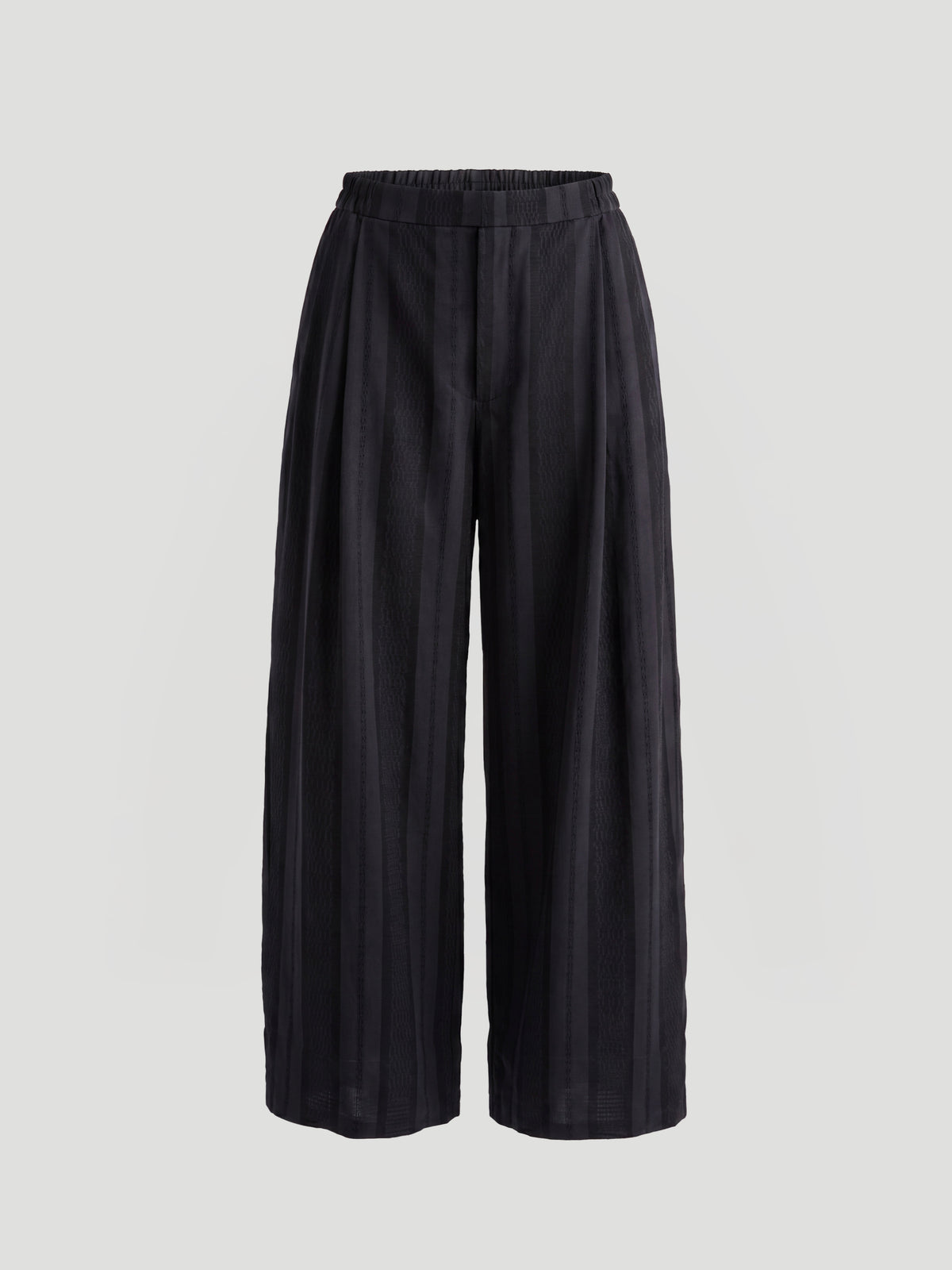 DON PLEATED PANTS - STRIPED BLACK