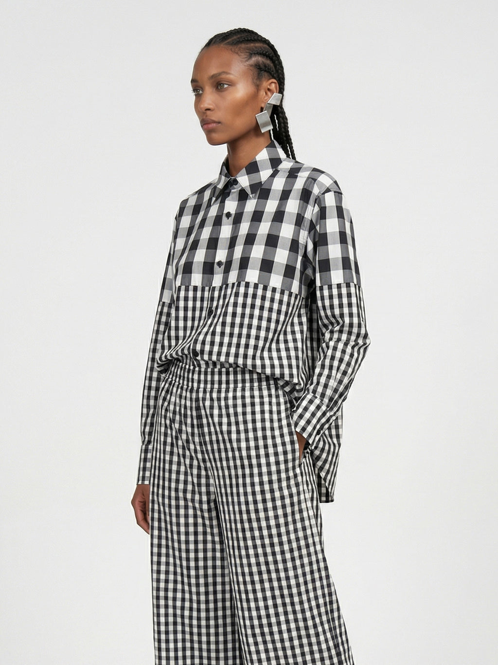 HORIZON SHIRT - CHECKED BLACK + WHITE