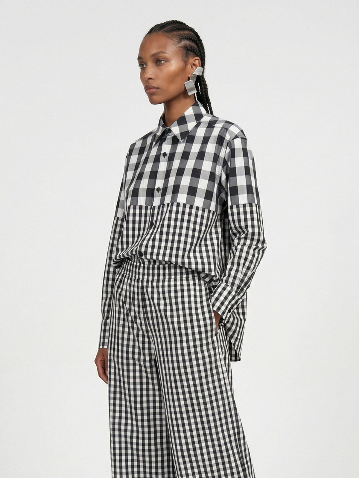 HORIZON SHIRT - CHECKED BLACK + WHITE