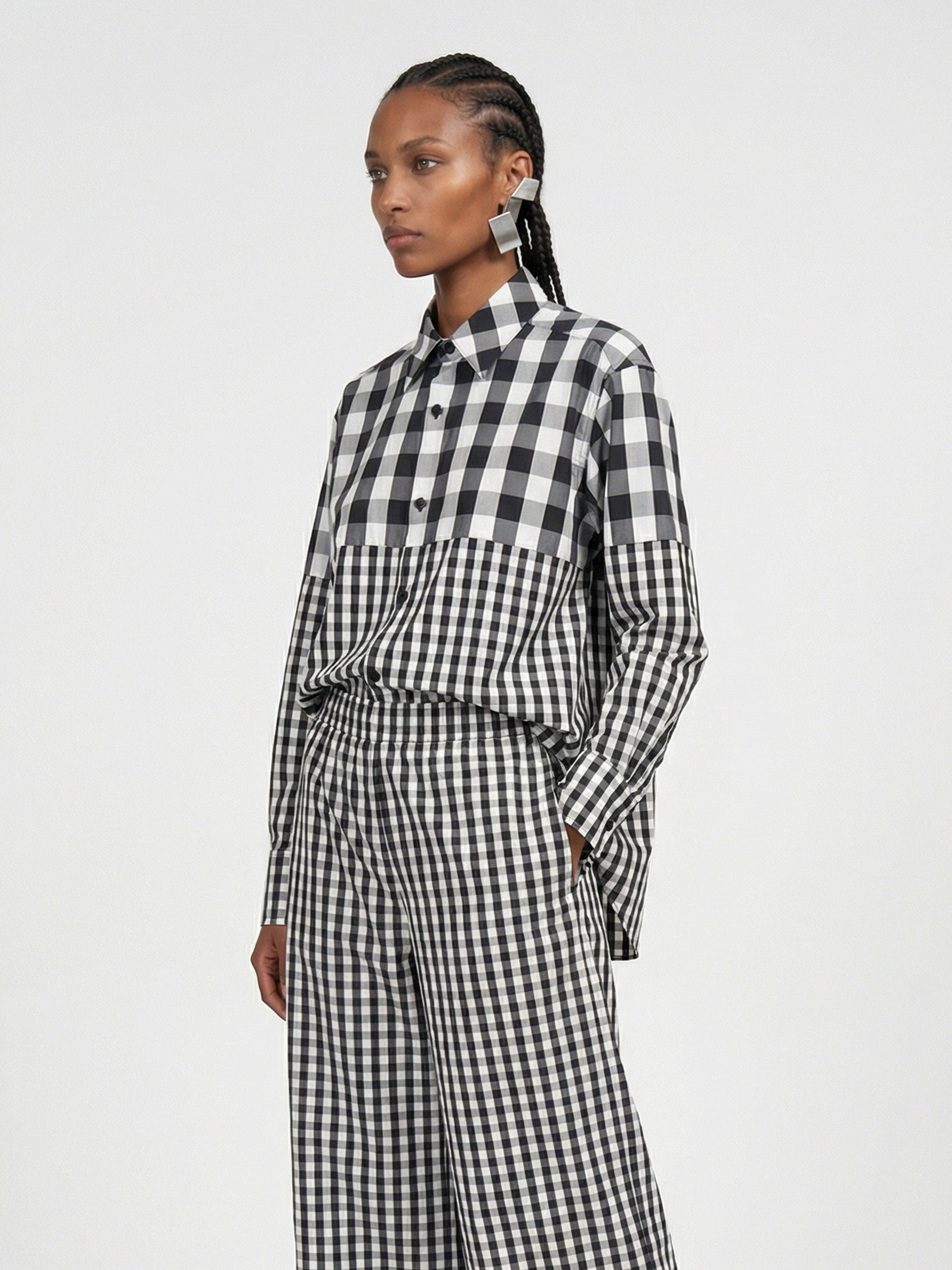 HORIZON SHIRT - CHECKED BLACK + WHITE