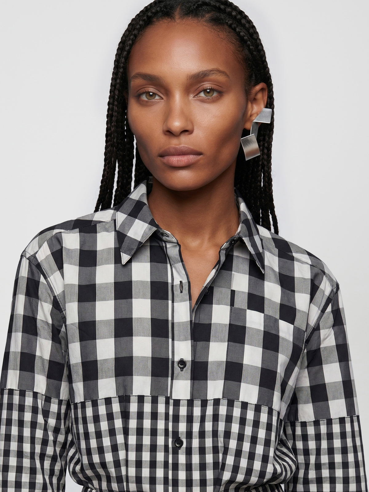 HORIZON SHIRT - CHECKED BLACK + WHITE