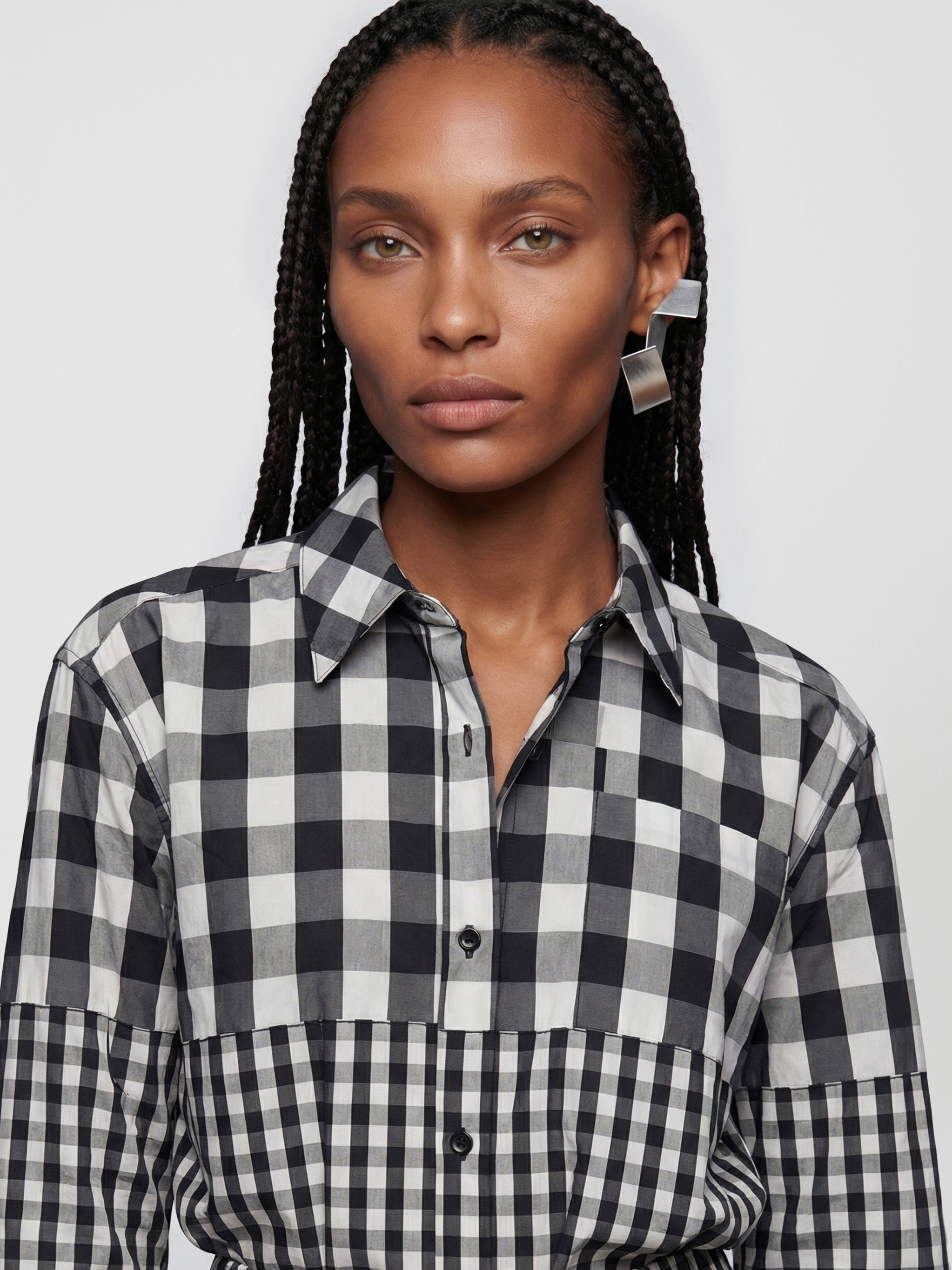 HORIZON SHIRT - CHECKED BLACK + WHITE