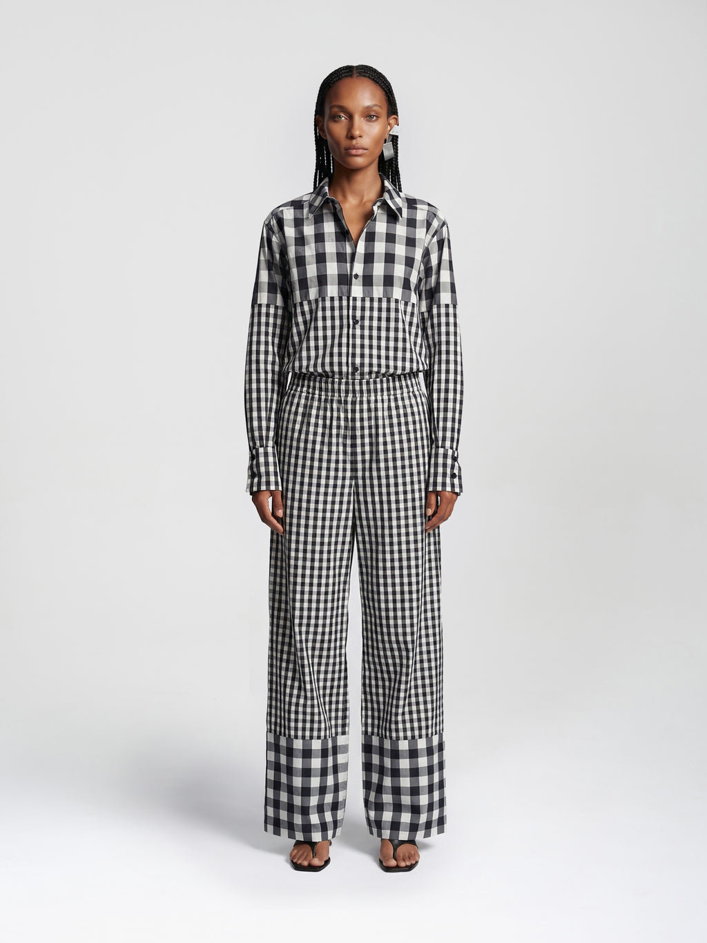 HORIZON SHIRT - CHECKED BLACK + WHITE