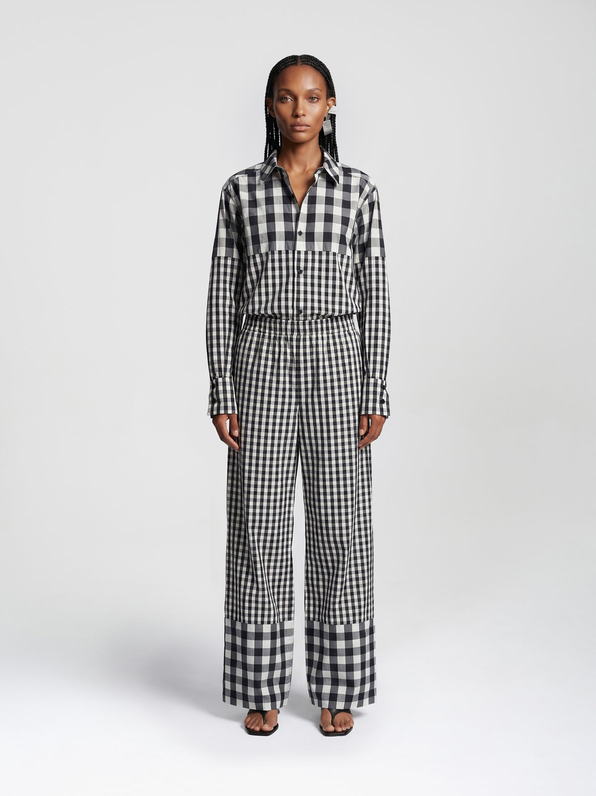 HORIZON SHIRT - CHECKED BLACK + WHITE