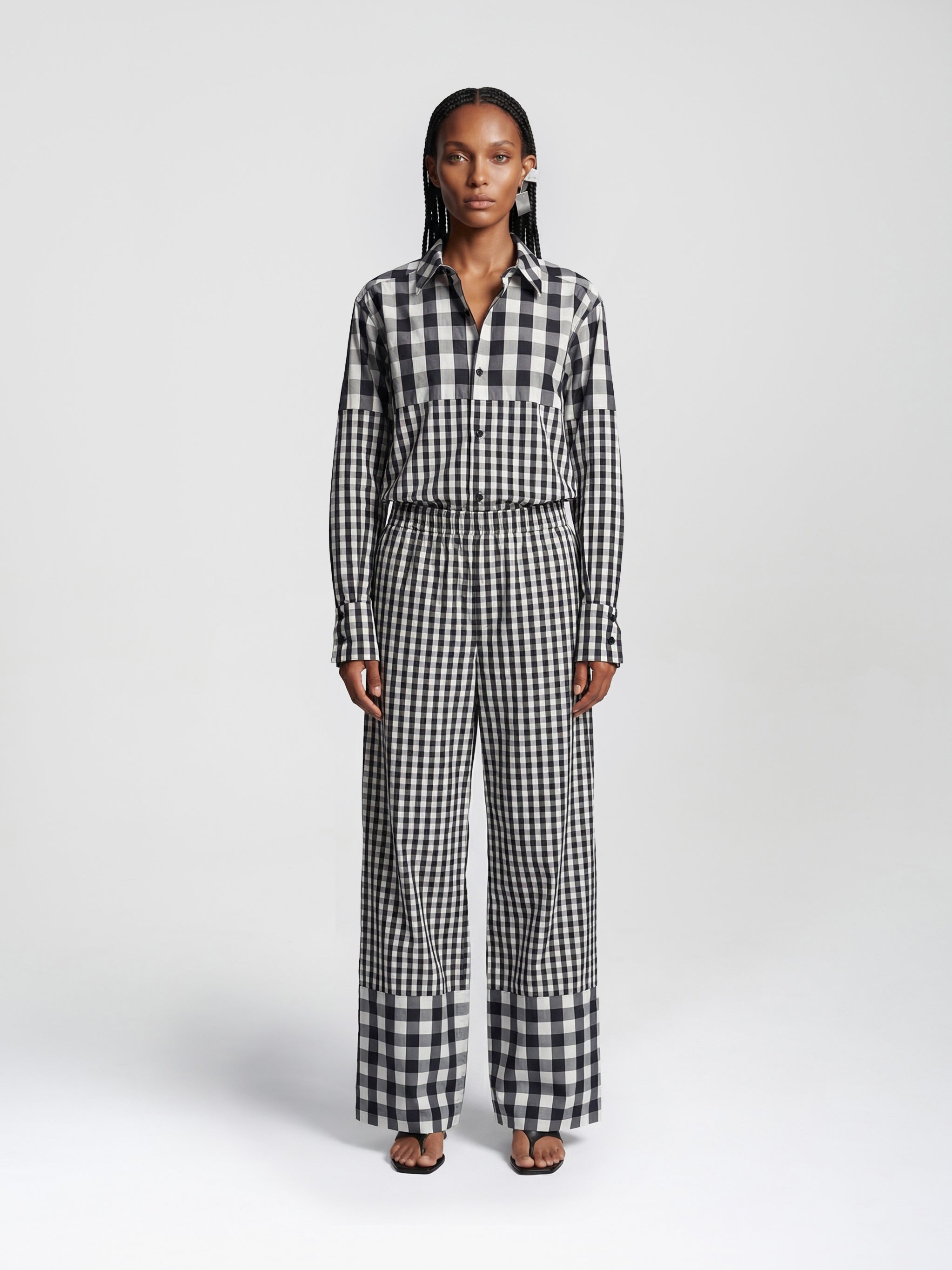 HORIZON SHIRT - CHECKED BLACK + WHITE