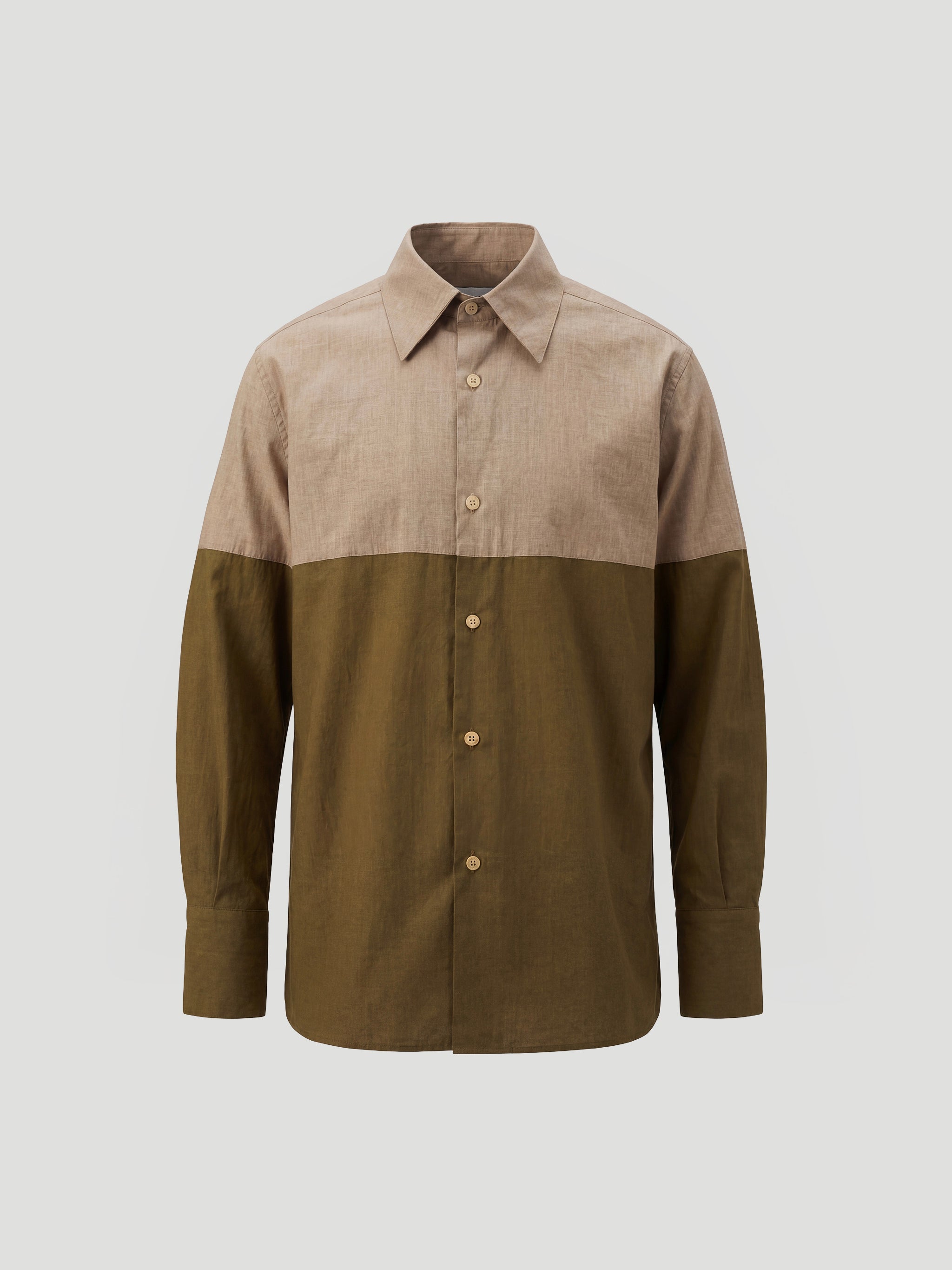 HORIZON SHIRT - TAN GREEN