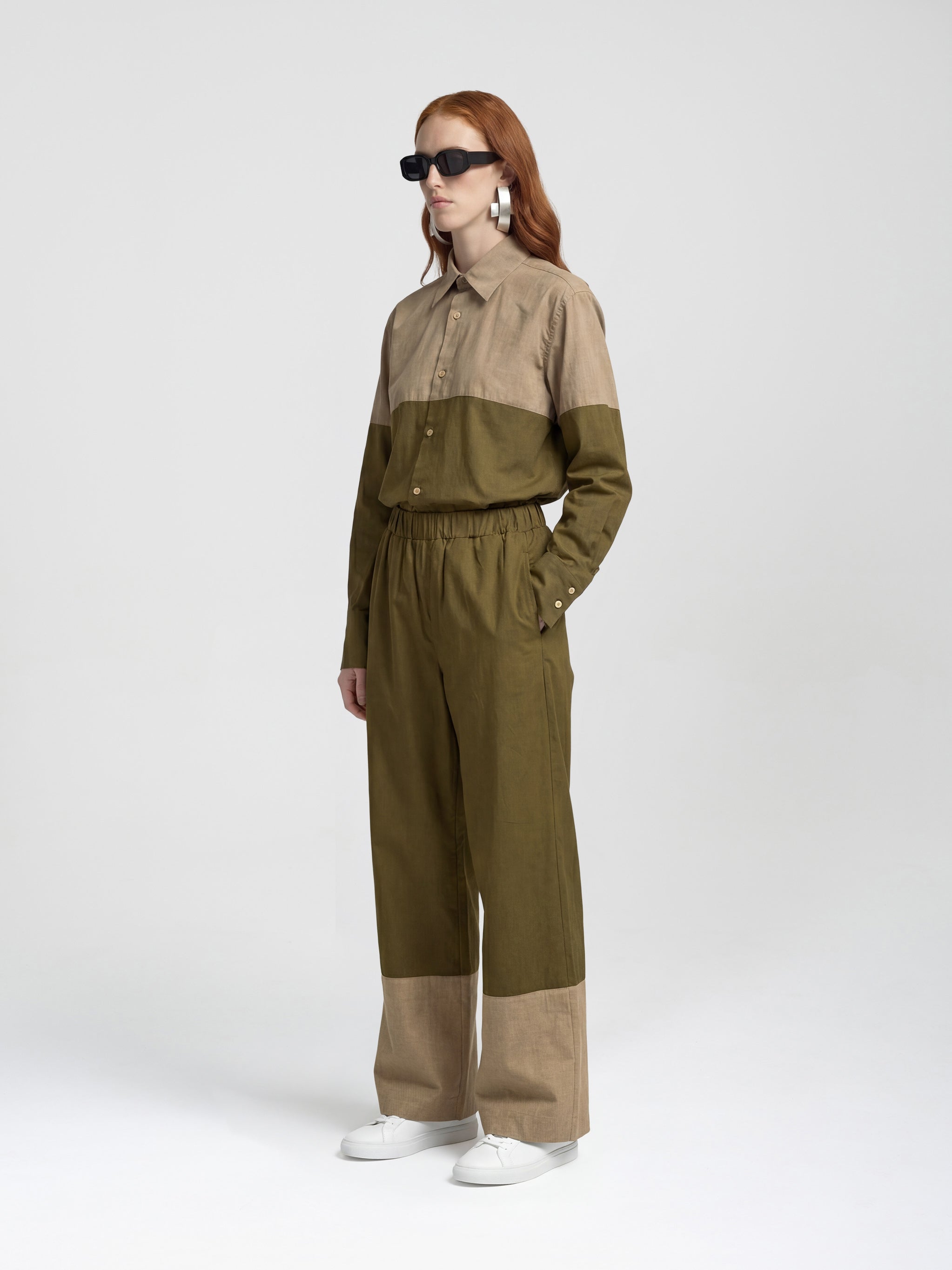 HORIZON SHIRT - TAN GREEN