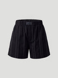 LIDO SHORTS - STRIPED BLACK